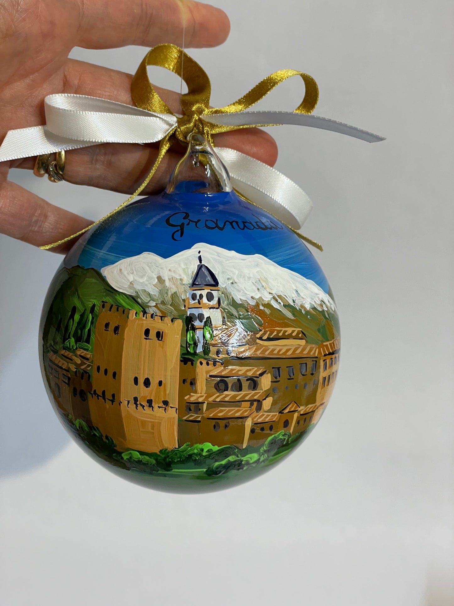 Granada, Alhambra – Ornamento in Vetro Dipinto a Mano | Souvenir Spagna