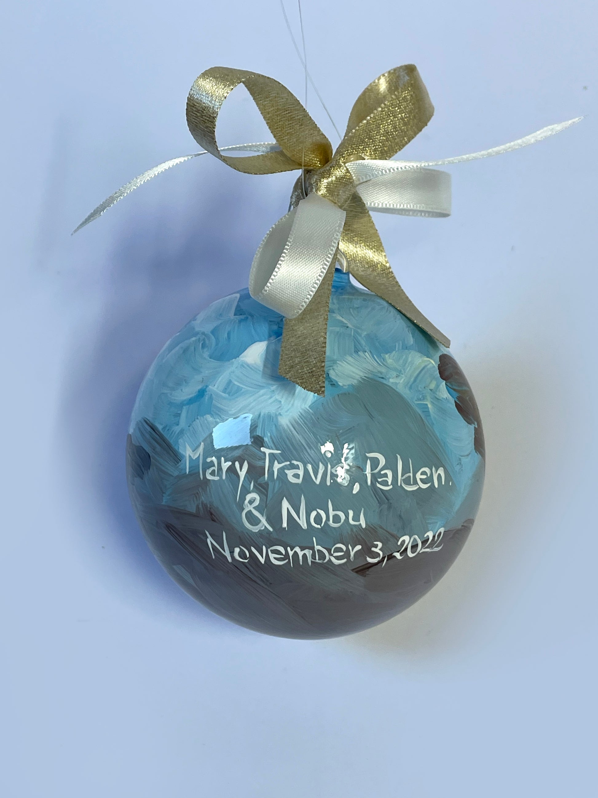 Ornamento dipinto a mano con Monte Everest, scritta personalizzata 