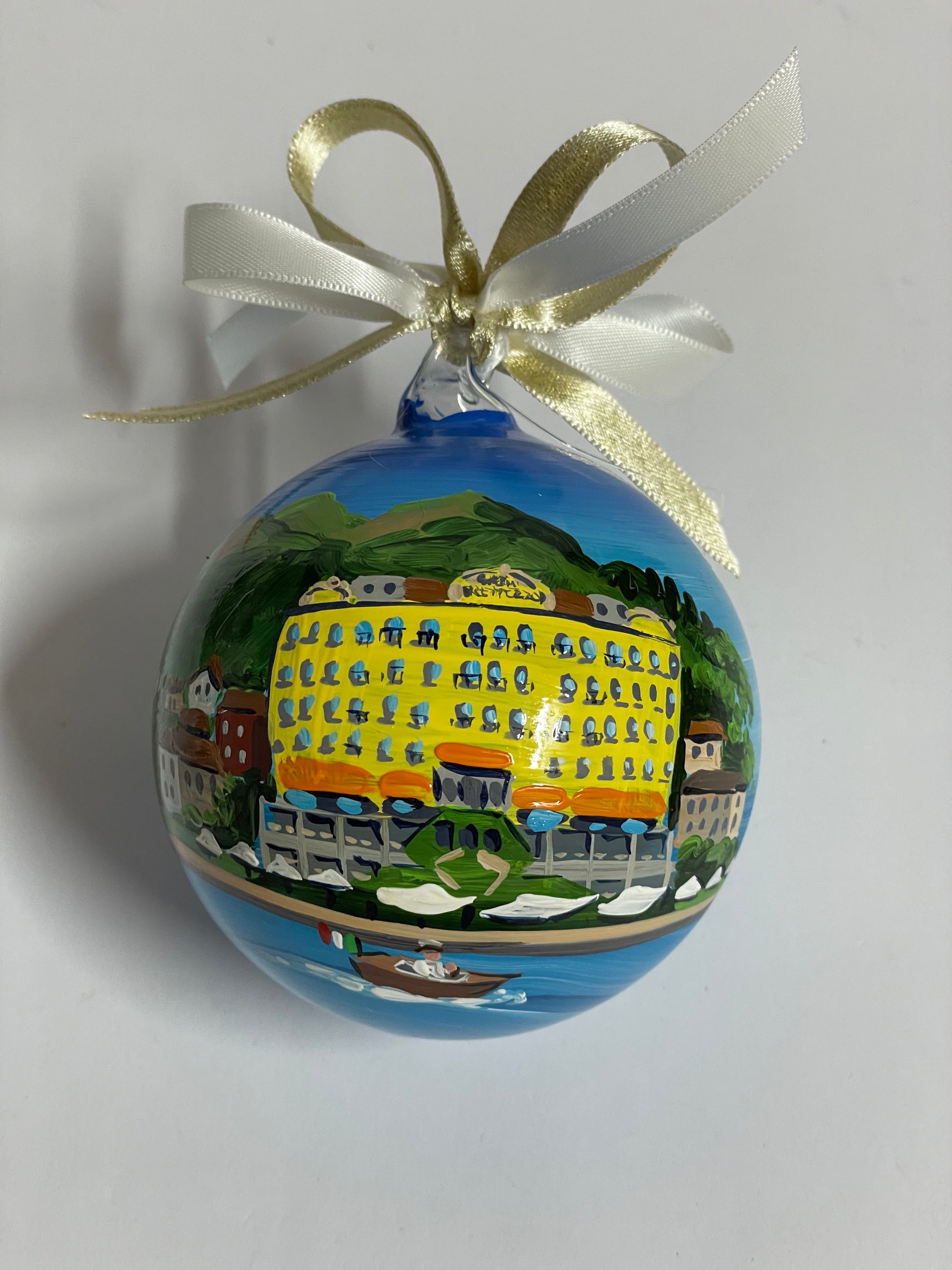 Lago di Como Hotel Tremezzo, ornamento personalizzato dipinto a mano