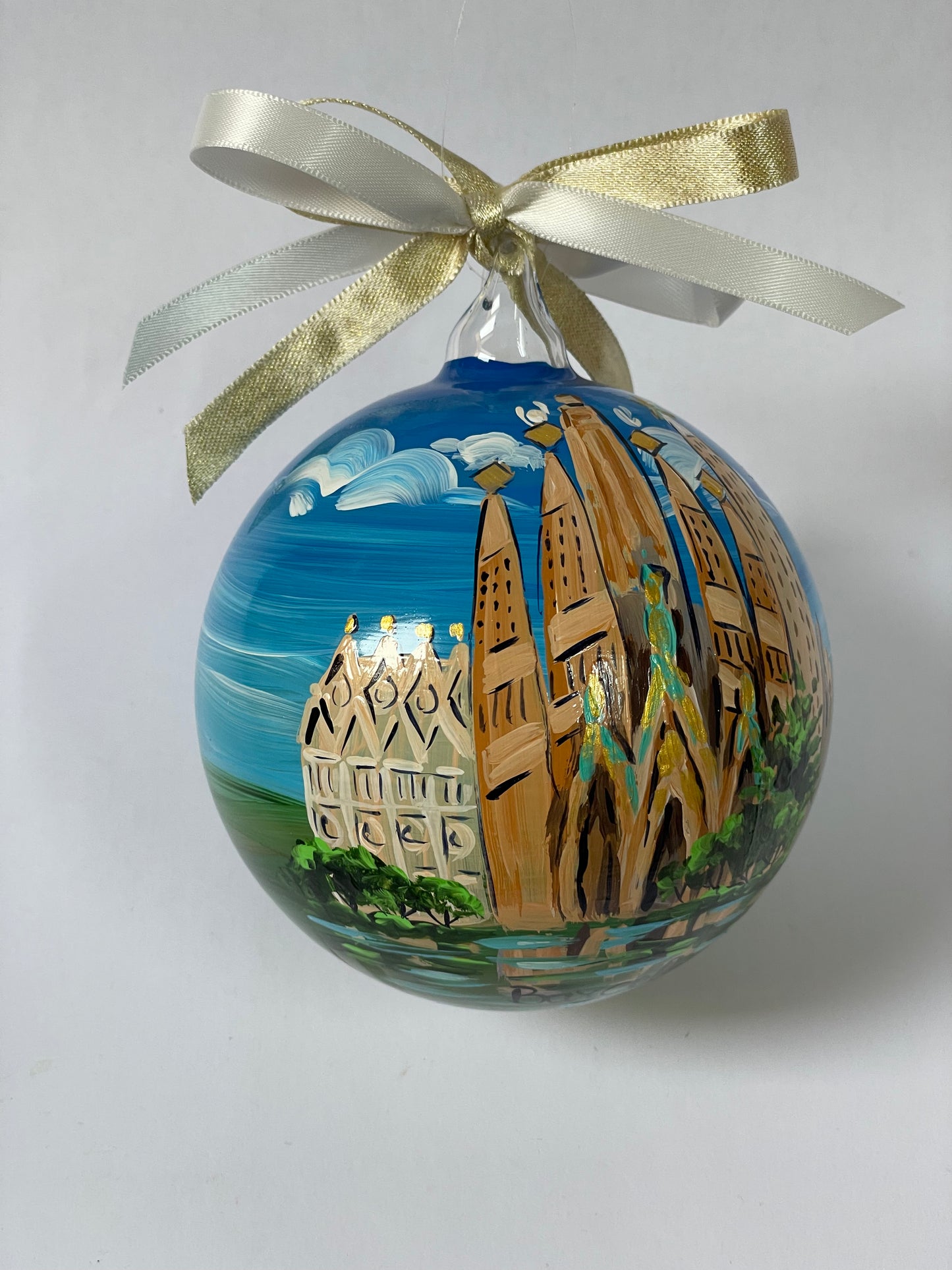 Sagrada Família, Barcellona – Ornamento in Vetro Dipinto a Mano | Souvenir Spagna