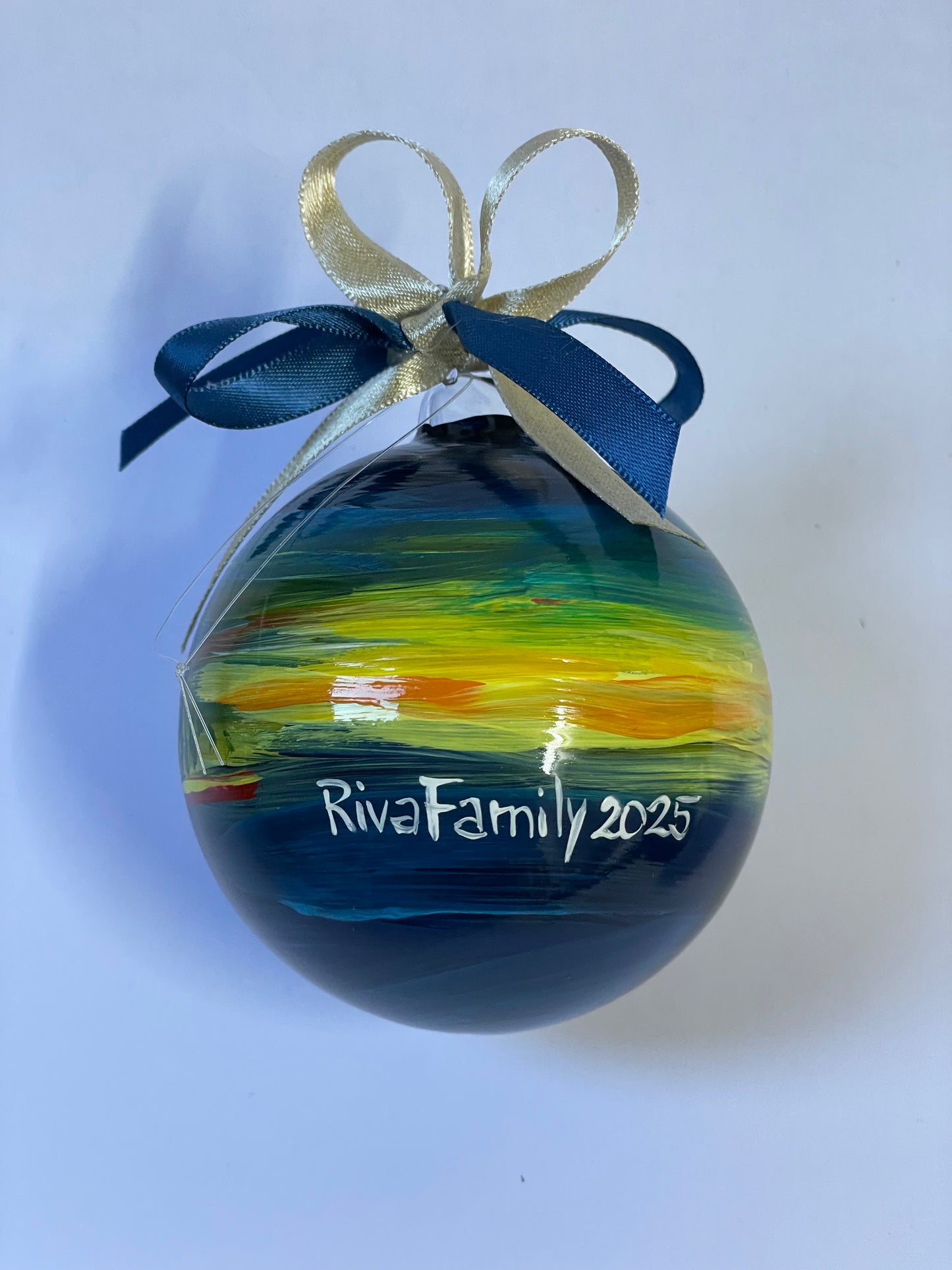 Norway, Fjords - Hand-Painted Glass Ornament | Scandinavia Souvenir