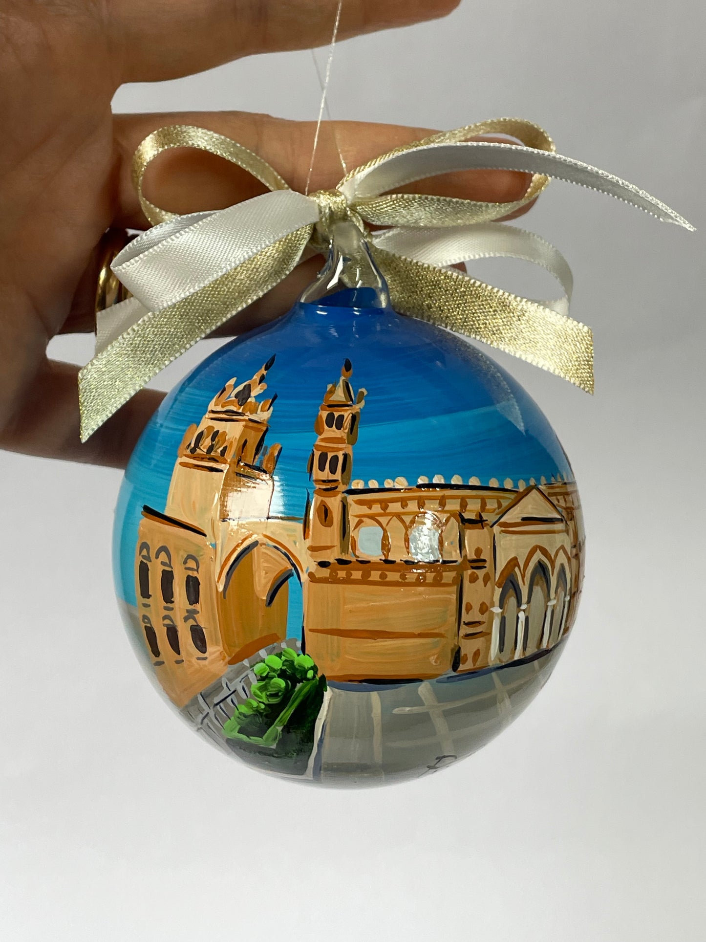 Palermo Cathedral – Hand-Painted Glass Ornament | Sicily Souvenir