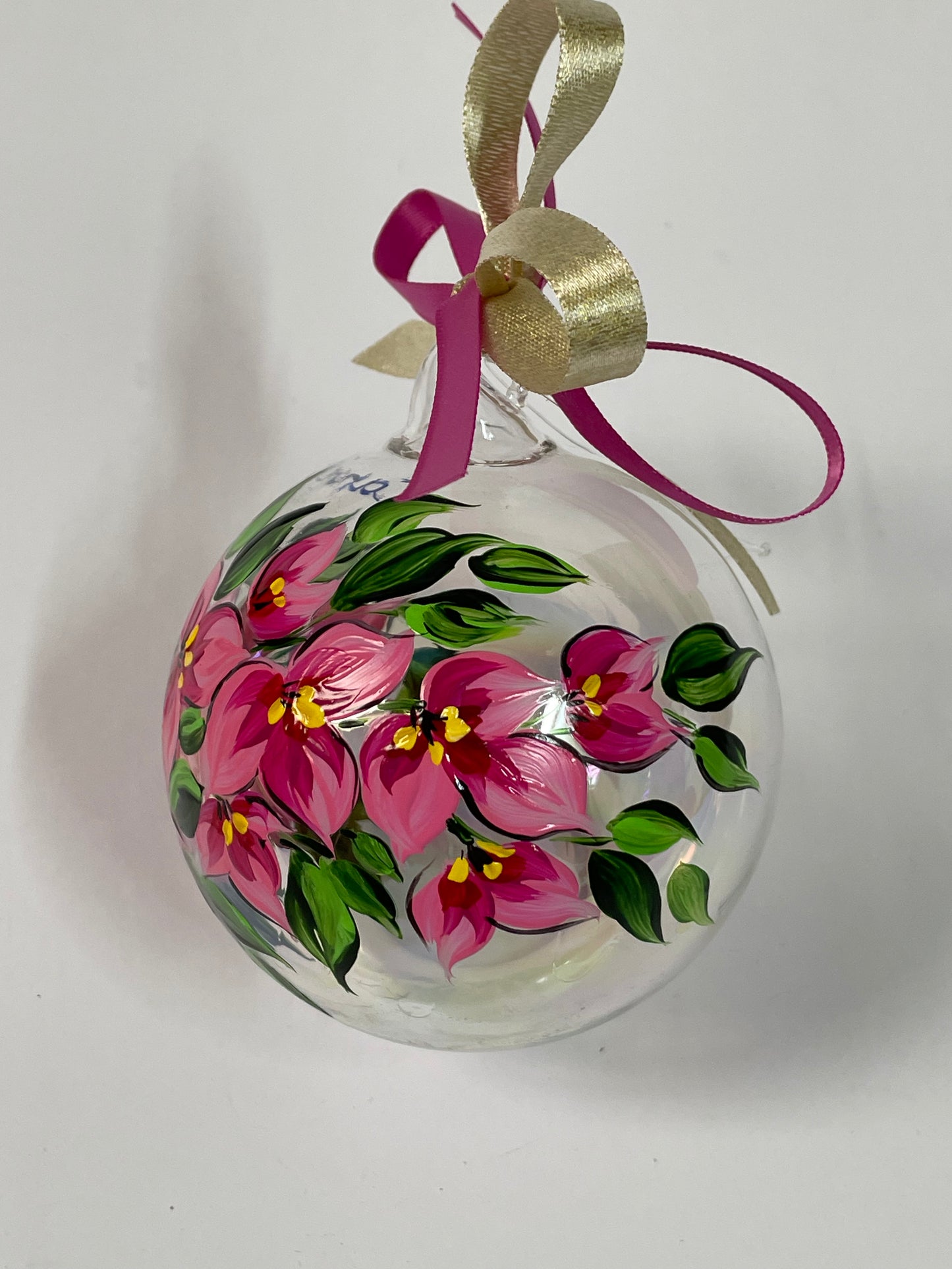 Buganvillee – Ornamento in Vetro Dipinto a Mano | Souvenir e Bomboniera Costiera