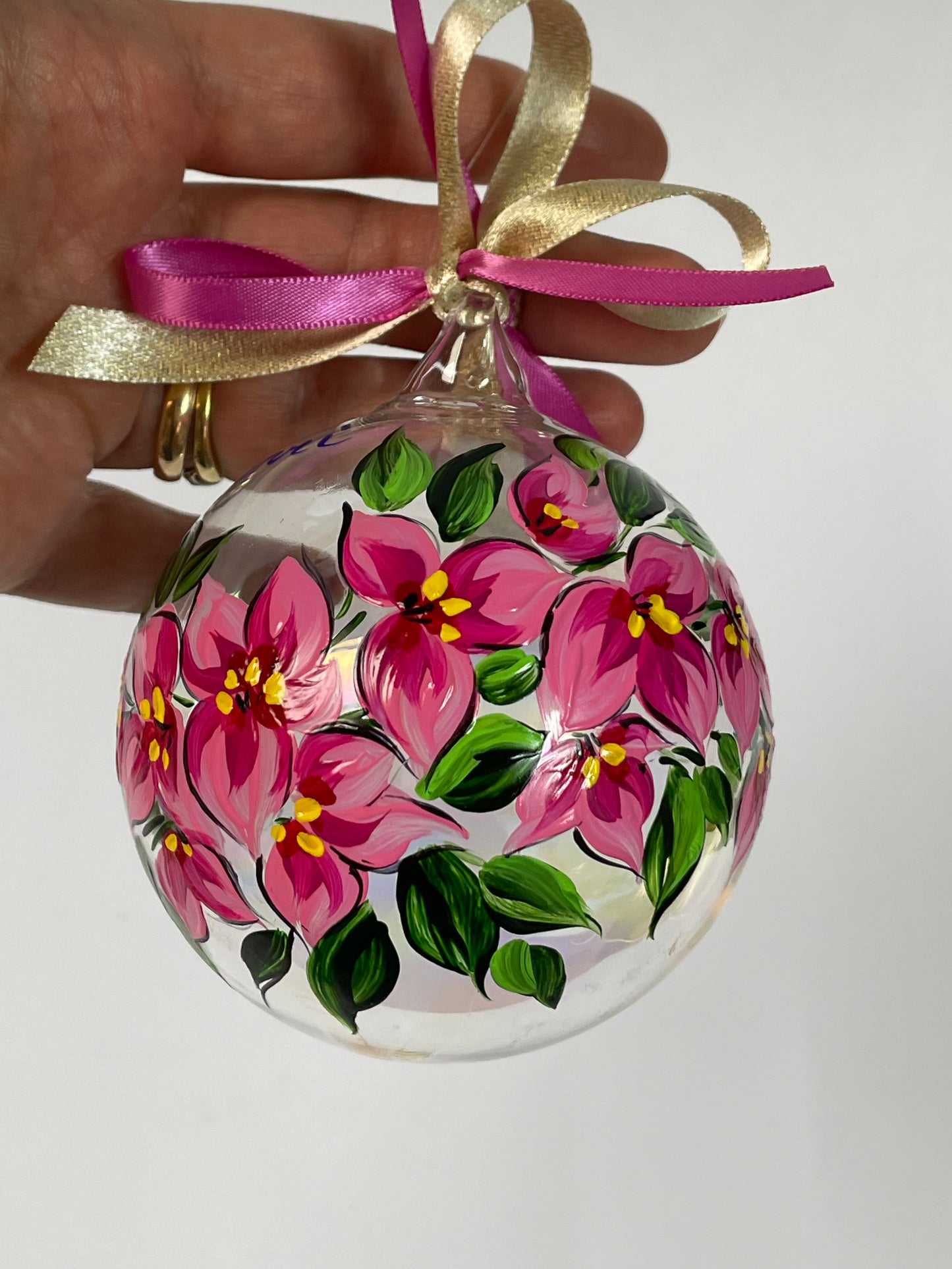 Buganvillee – Ornamento in Vetro Dipinto a Mano | Souvenir e Bomboniera Costiera