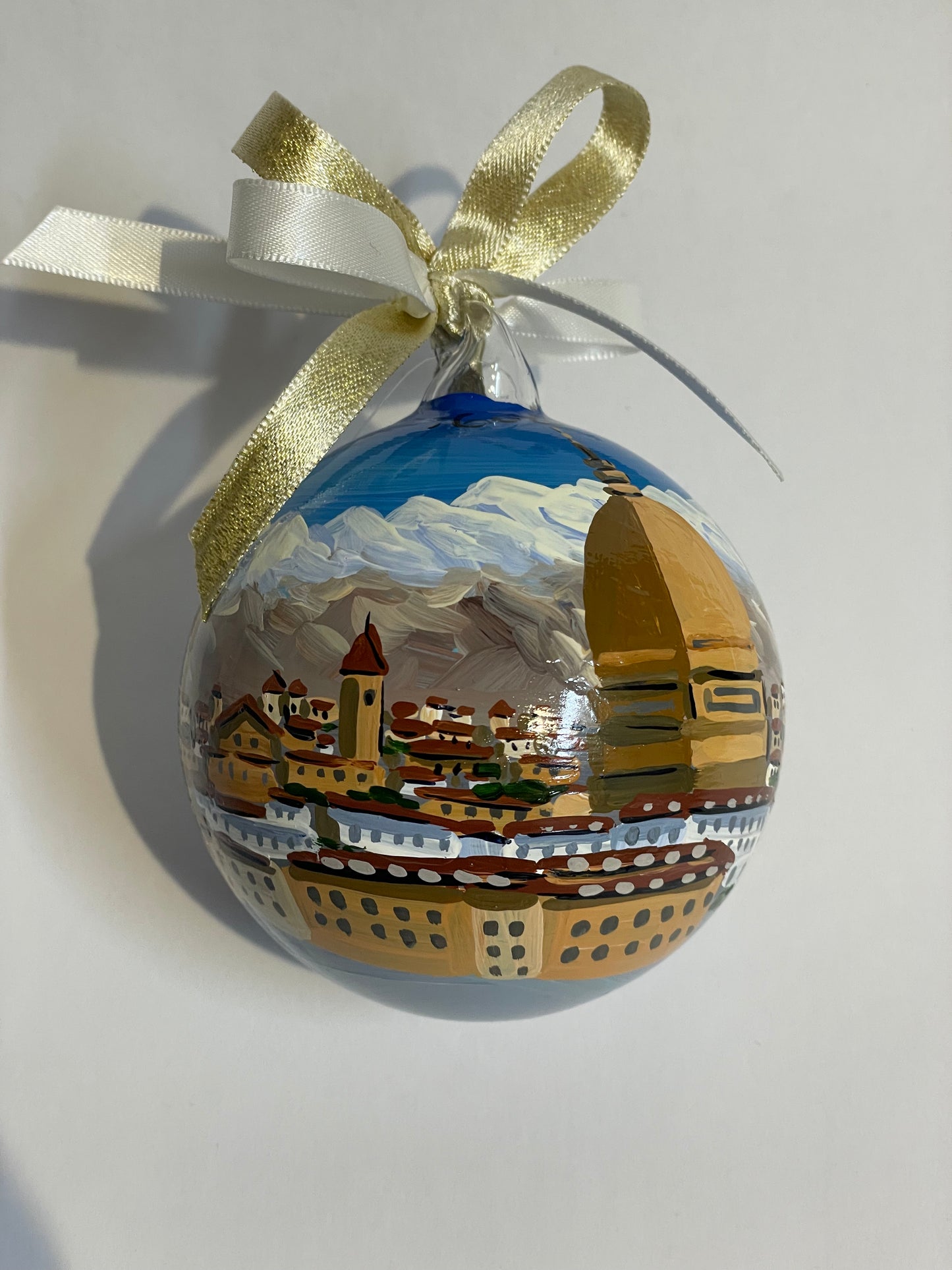 Torino, Mole Antonelliana – Ornamento in Vetro Dipinto a Mano | Souvenir Piemonte