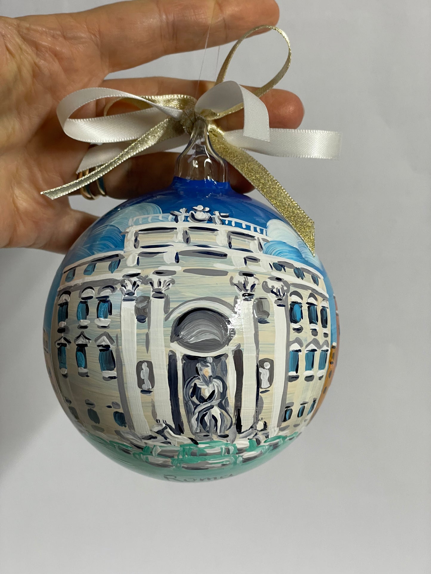 Fontana di Trevi, Roma – Ornamento in Vetro Dipinto a Mano | Souvenir Italia