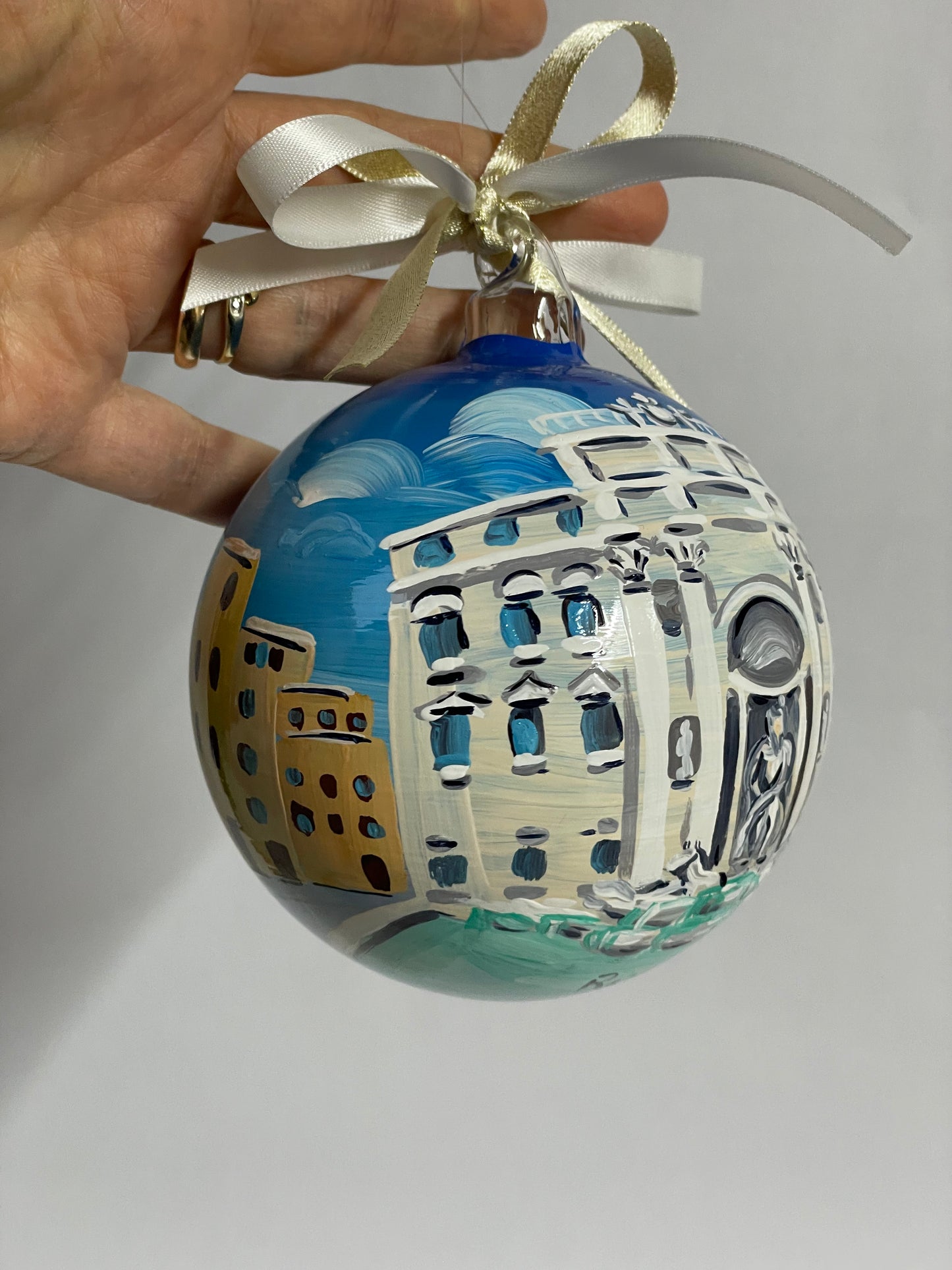 Fontana di Trevi, Roma – Ornamento in Vetro Dipinto a Mano | Souvenir Italia
