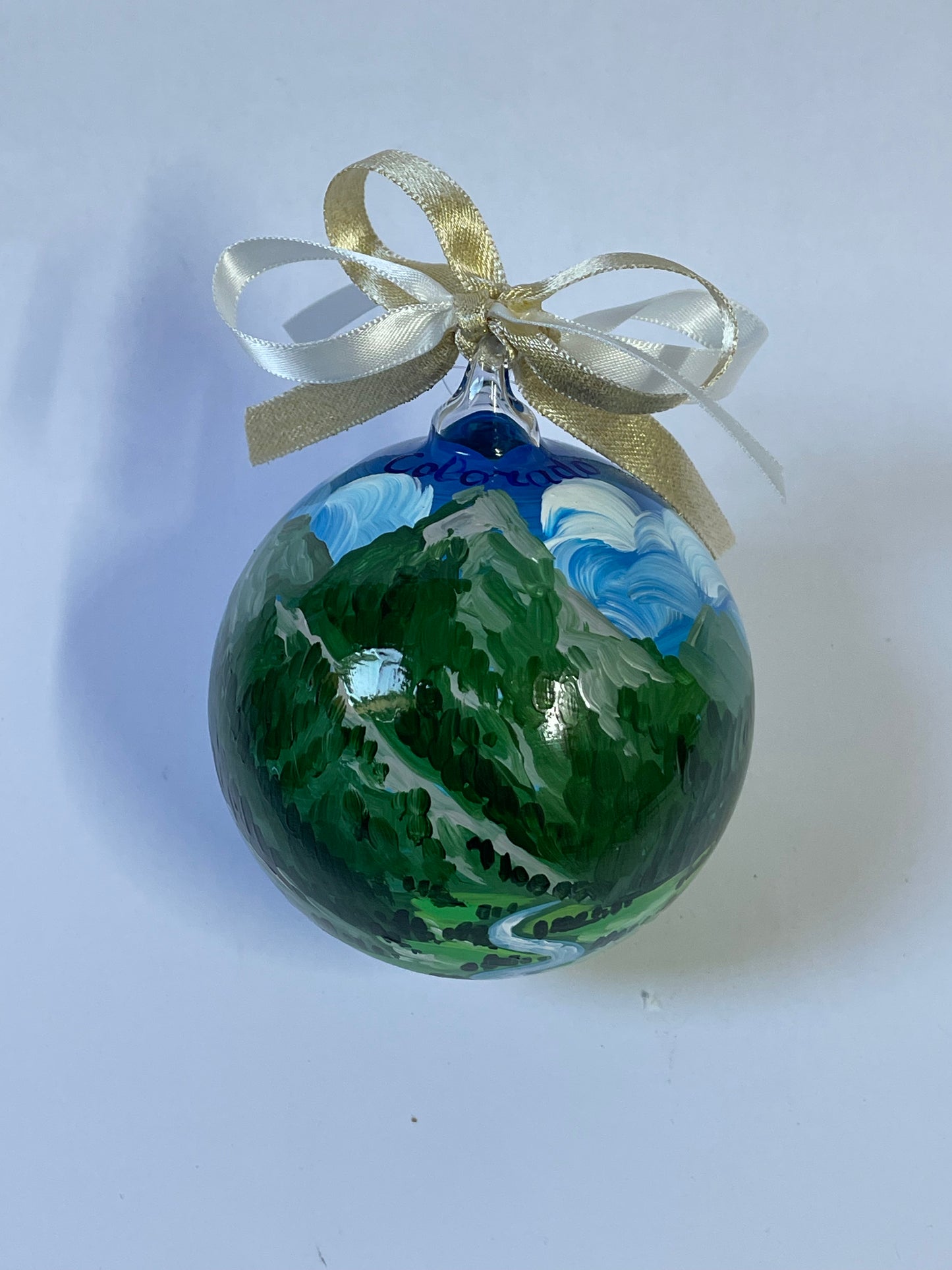 Colorado, USA – Ornamento in Vetro Dipinto a Mano | Souvenir America