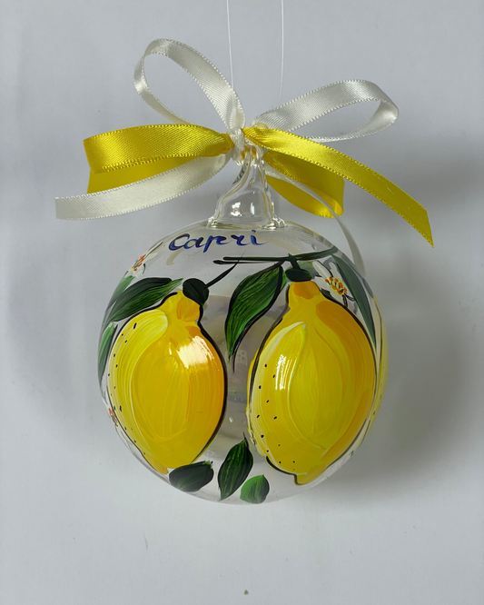 Ornamento Limoni Dipinto a Mano – Capri, Sorrento, Amalfi, Positano | Souvenir Italia
