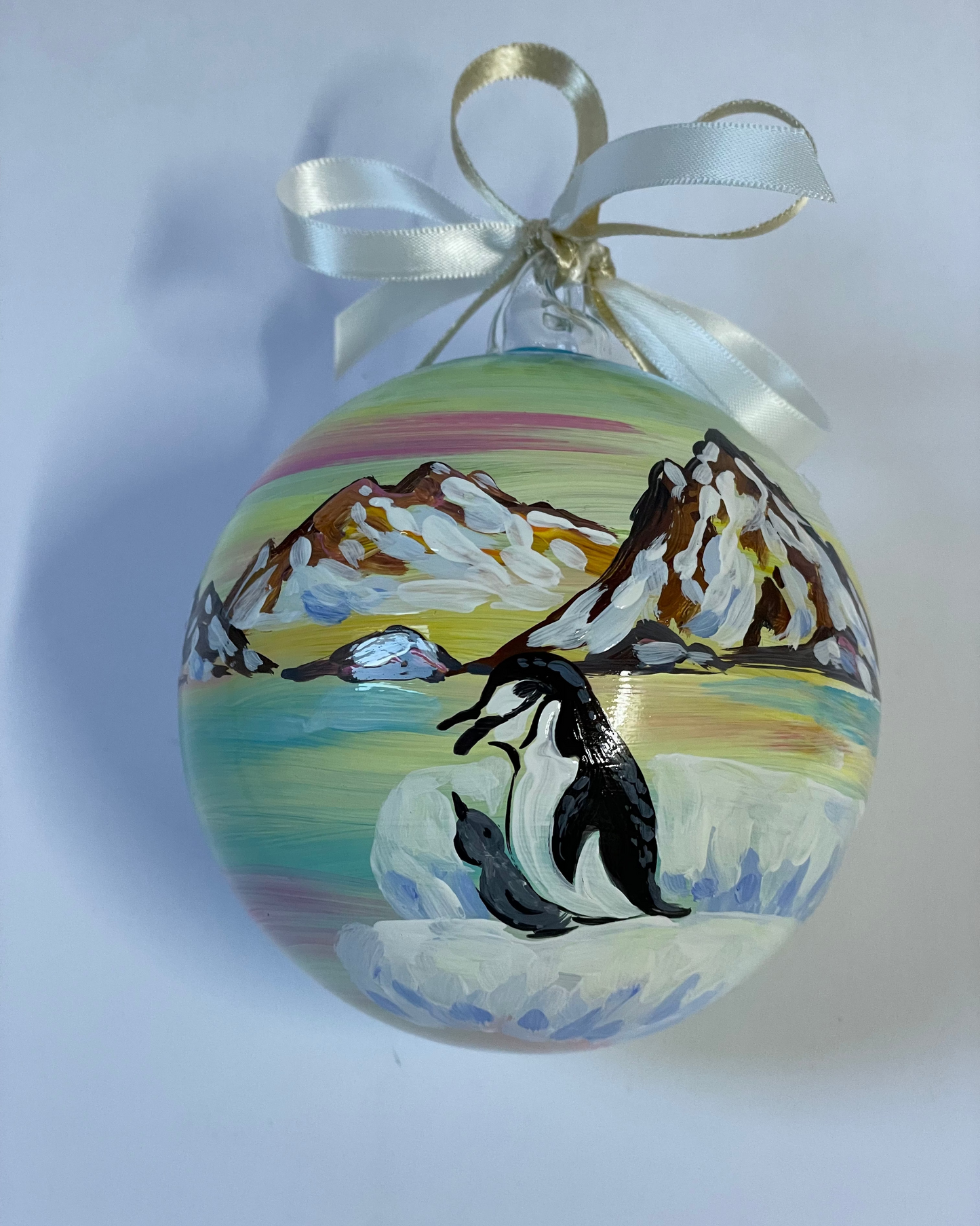 Antartide – Ornamento in Vetro Dipinto a Mano | Souvenir Natura Selvaggia