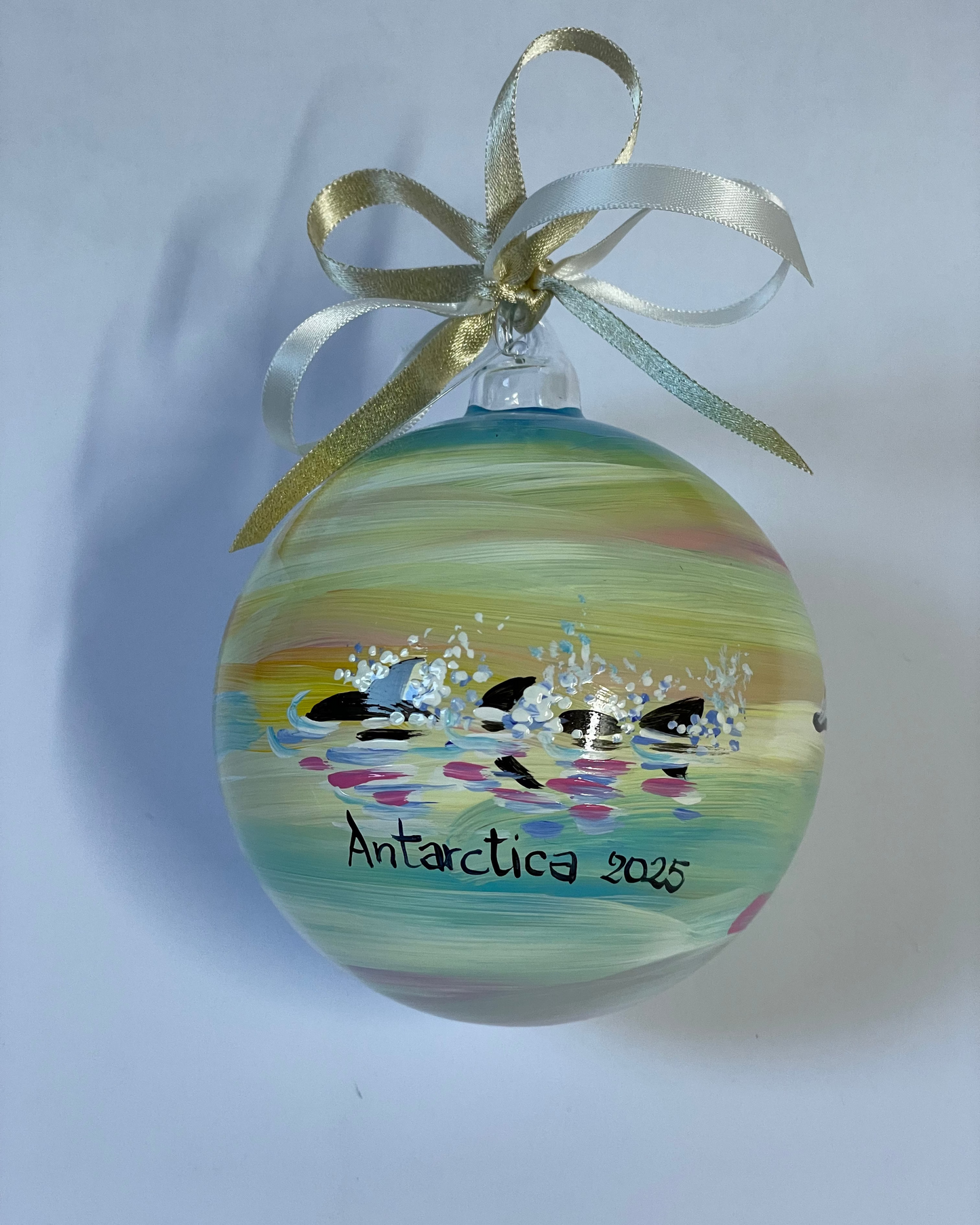 Antartide – Ornamento in Vetro Dipinto a Mano | Souvenir Natura Selvaggia