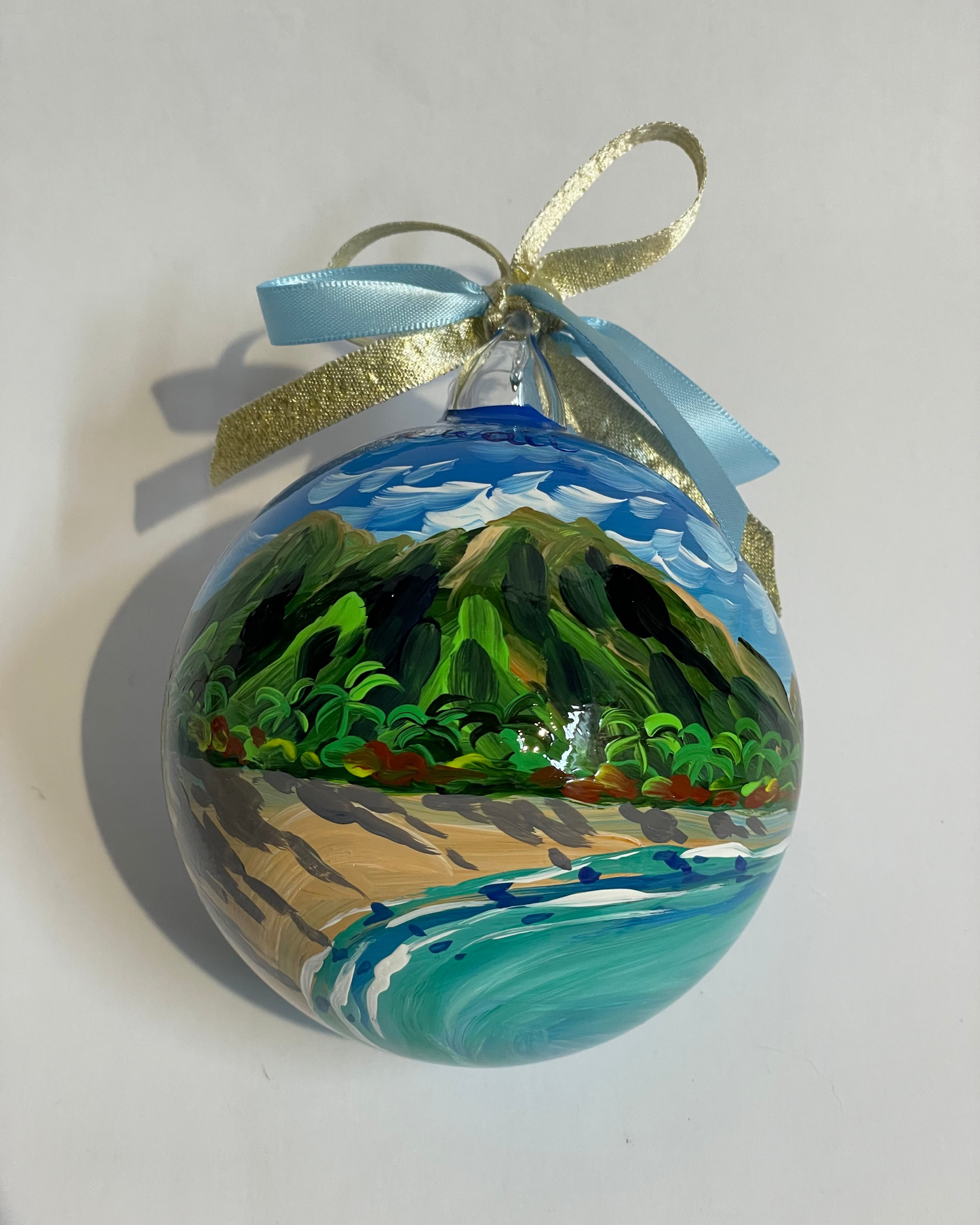 Hawaii, USA – Ornamento in Vetro Dipinto a Mano | Souvenir Tropicale
