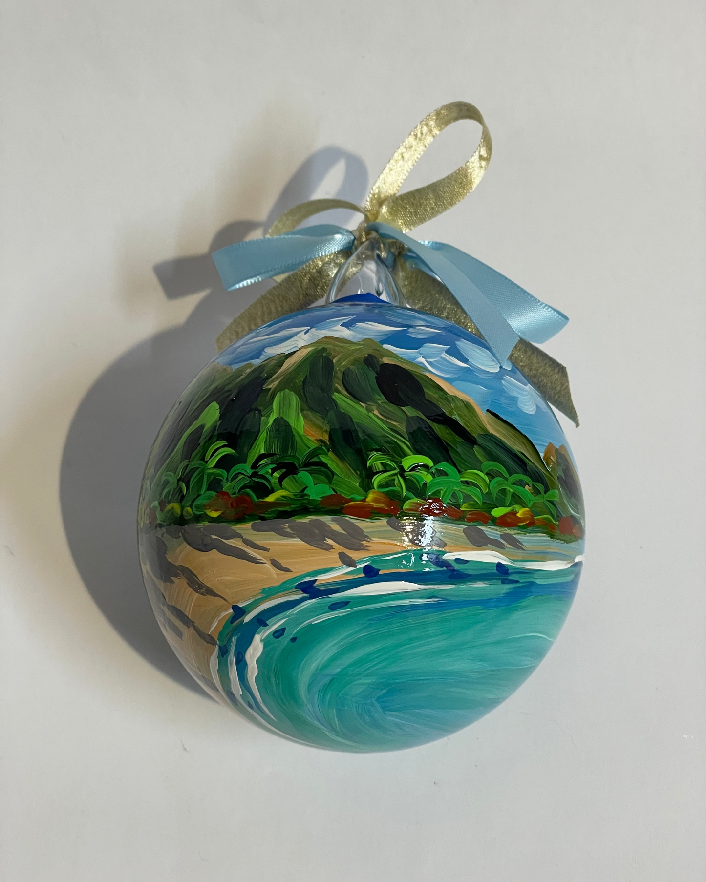 Hawaii, USA – Ornamento in Vetro Dipinto a Mano | Souvenir Tropicale