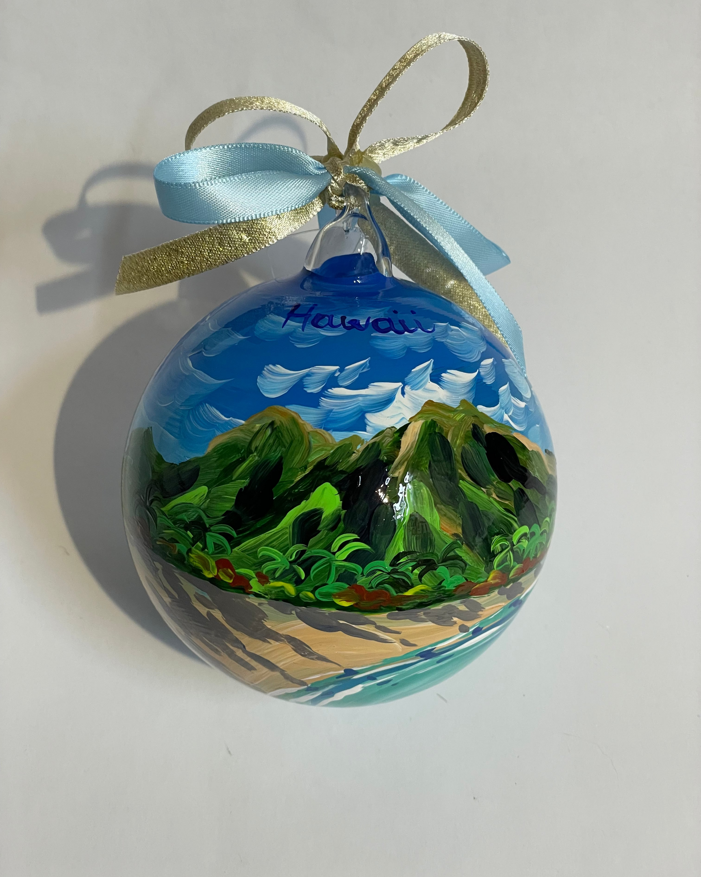 Hawaii, USA – Ornamento in Vetro Dipinto a Mano | Souvenir Tropicale