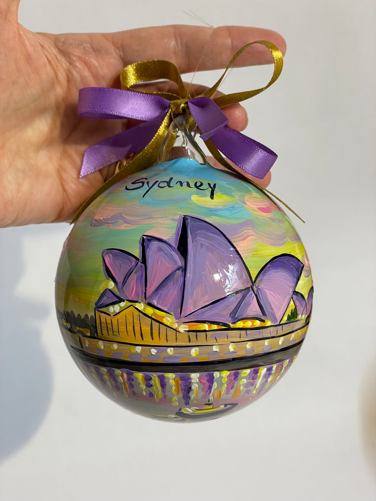 Sydney, Australia – Ornamento in Vetro Dipinto a Mano | Souvenir Oceania