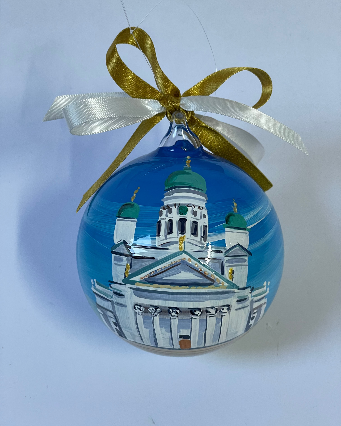 Helsinki, Finland – Hand-Painted Glass Ornament | Scandinavia Souvenir