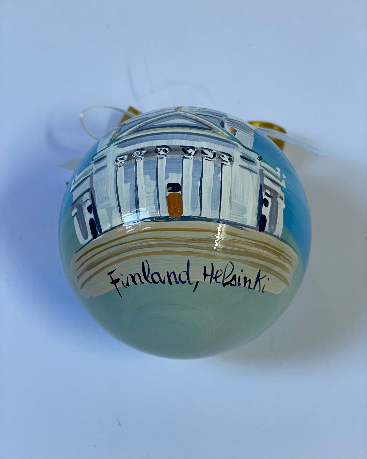 Helsinki, Finland – Hand-Painted Glass Ornament | Scandinavia Souvenir