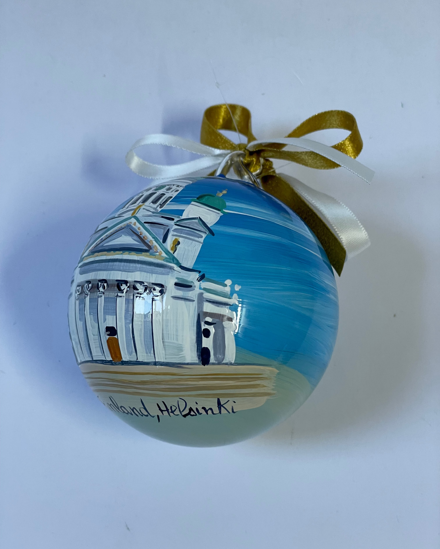 Helsinki, Finland – Hand-Painted Glass Ornament | Scandinavia Souvenir