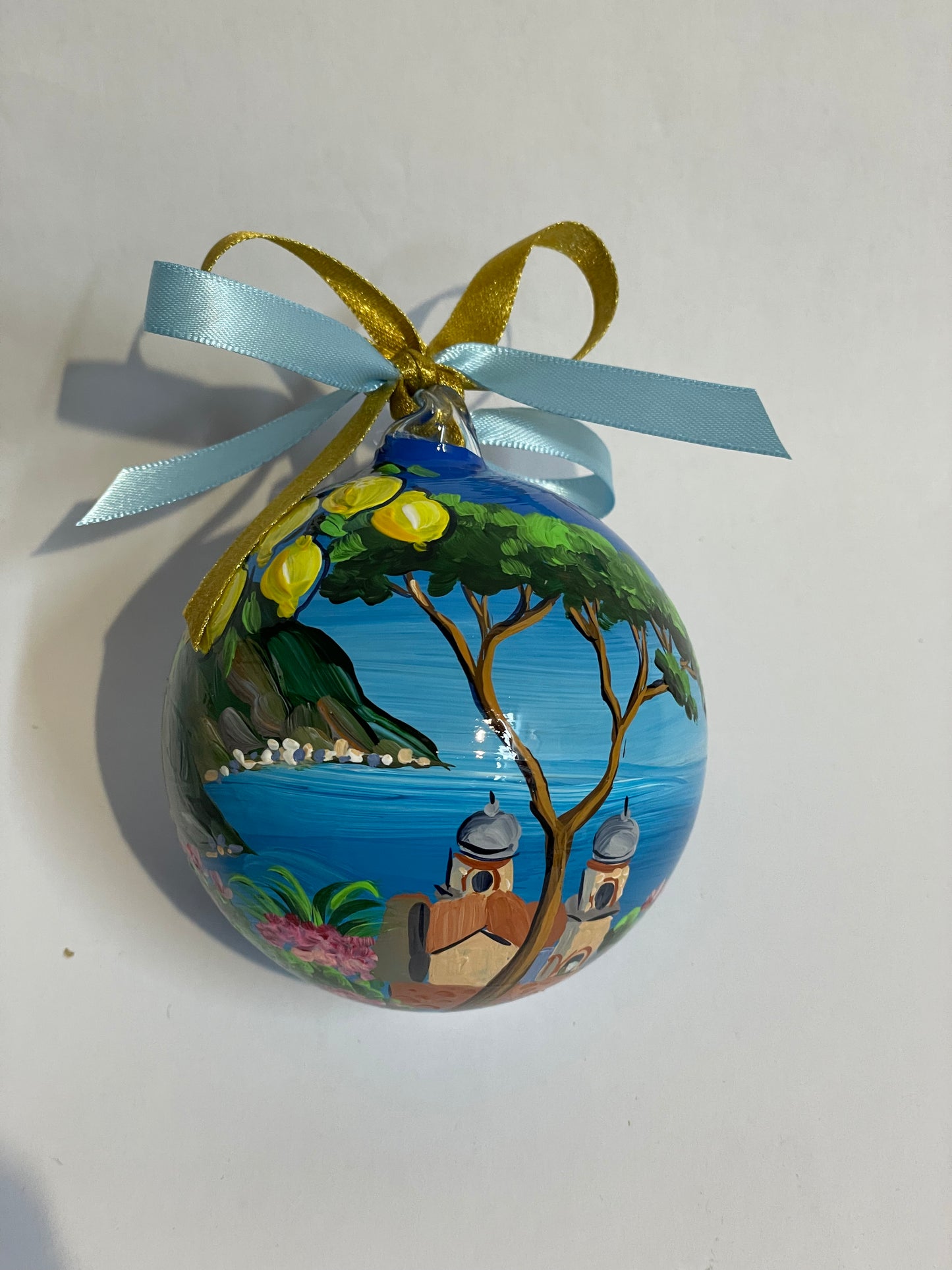 Ravello, Amalfi Coast – Hand-Painted Glass Ornament | Campania Souvenir