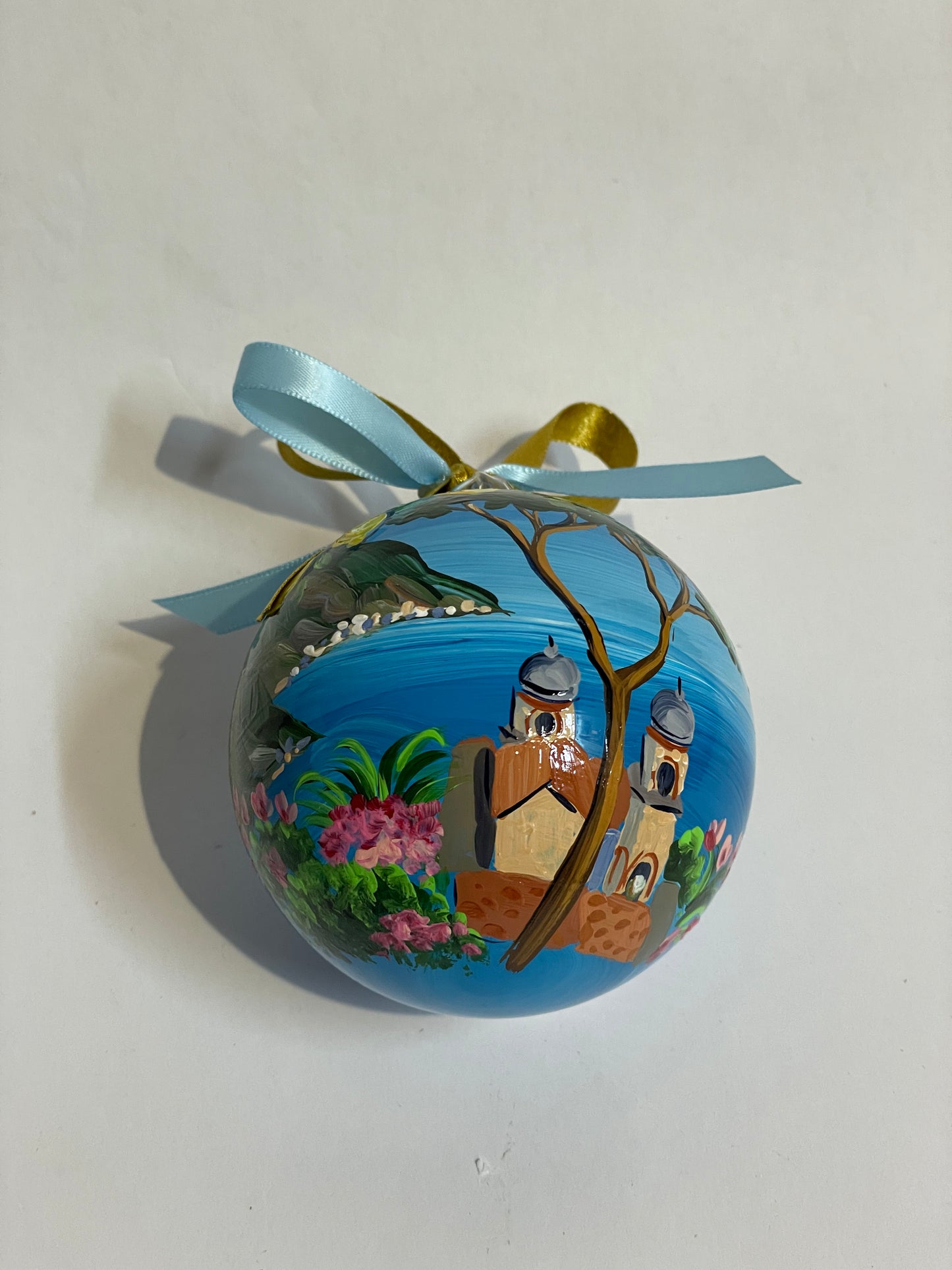 Ravello, Amalfi Coast – Hand-Painted Glass Ornament | Campania Souvenir