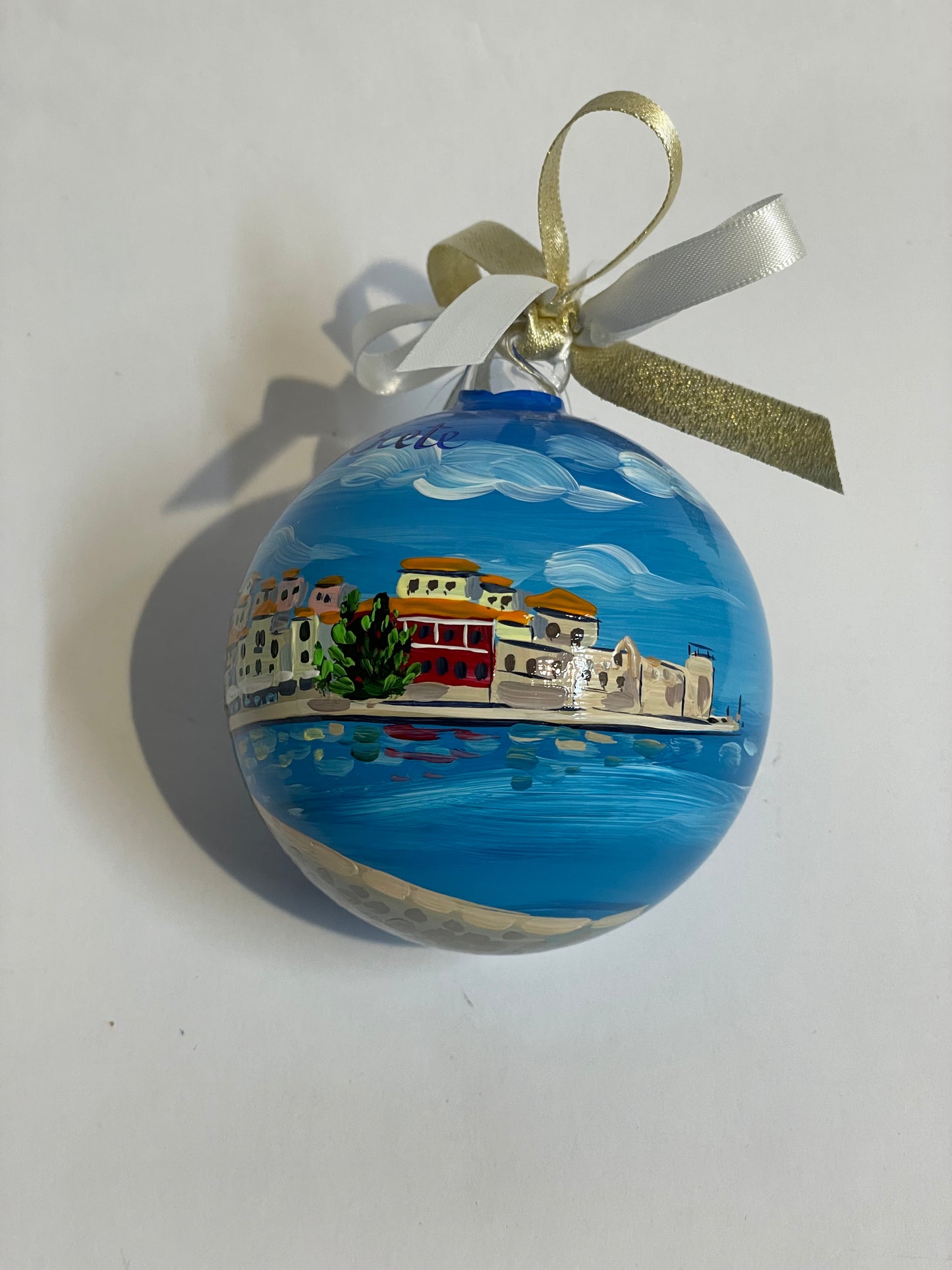 Creta, Grecia – Ornamento in Vetro Dipinto a Mano | Souvenir Mediterraneo