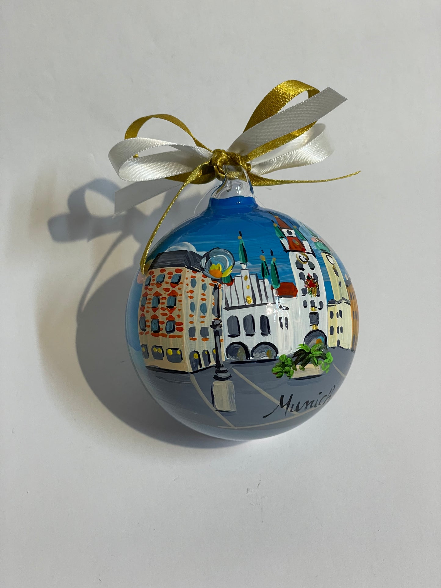 Munich, Germany – Hand-Painted Glass Ornament | Bavarian Souvenir