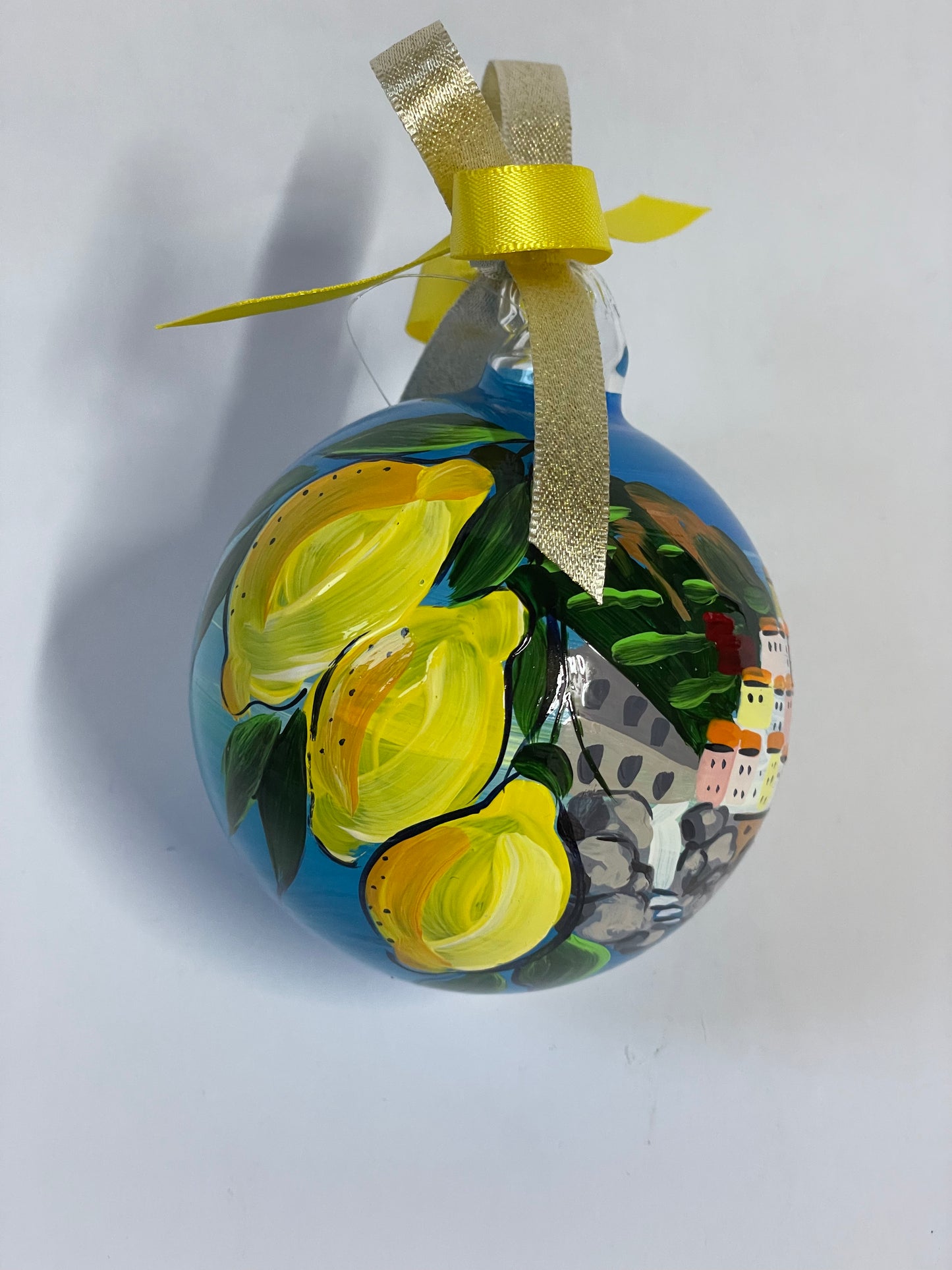 Cinque Terre, Liguria – Hand-Painted Glass Ornament | Italy Souvenir