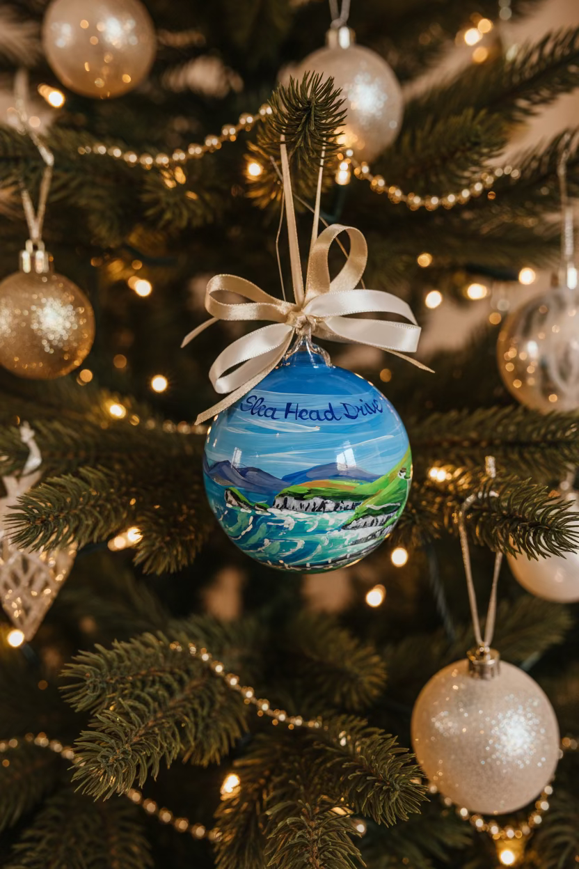 Irlanda, Slea Head Drive – Ornamento in Vetro Dipinto a Mano | Souvenir Irlanda