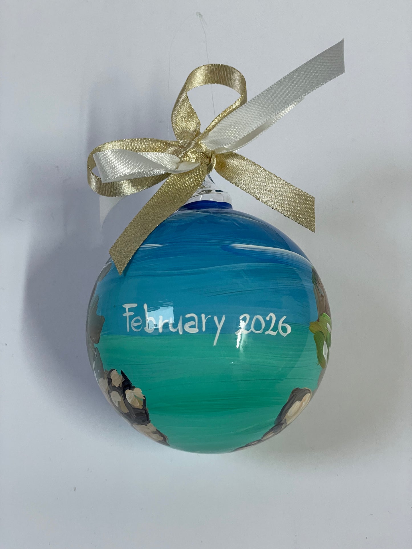 Patagonia, Chile – Hand-Painted Glass Ornament | South America Souvenir