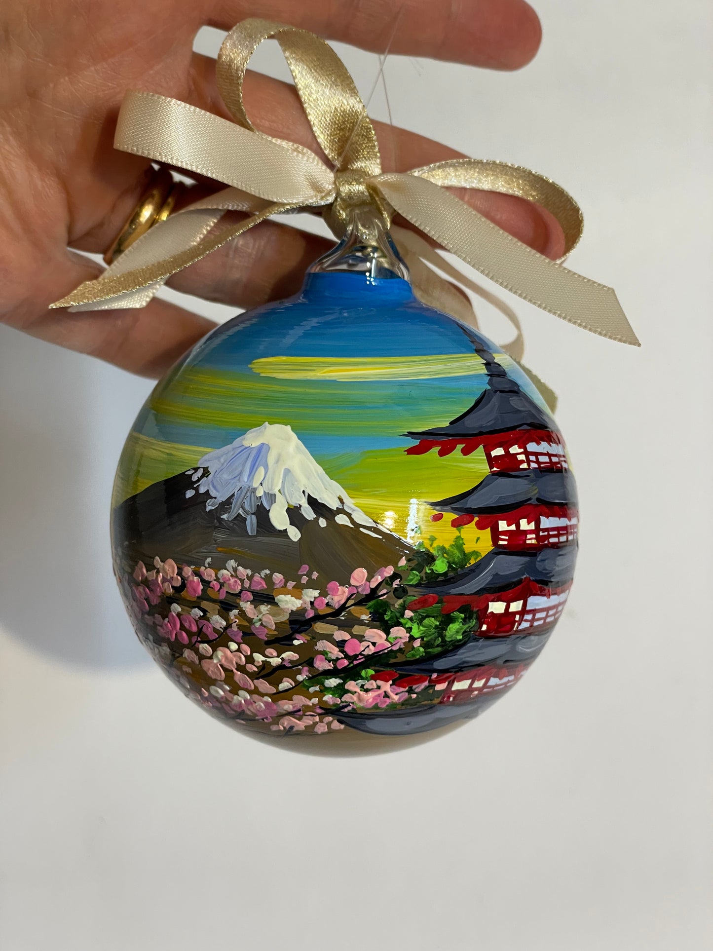 Japan - Hand-Painted Glass Ornament | Japanese Souvenir