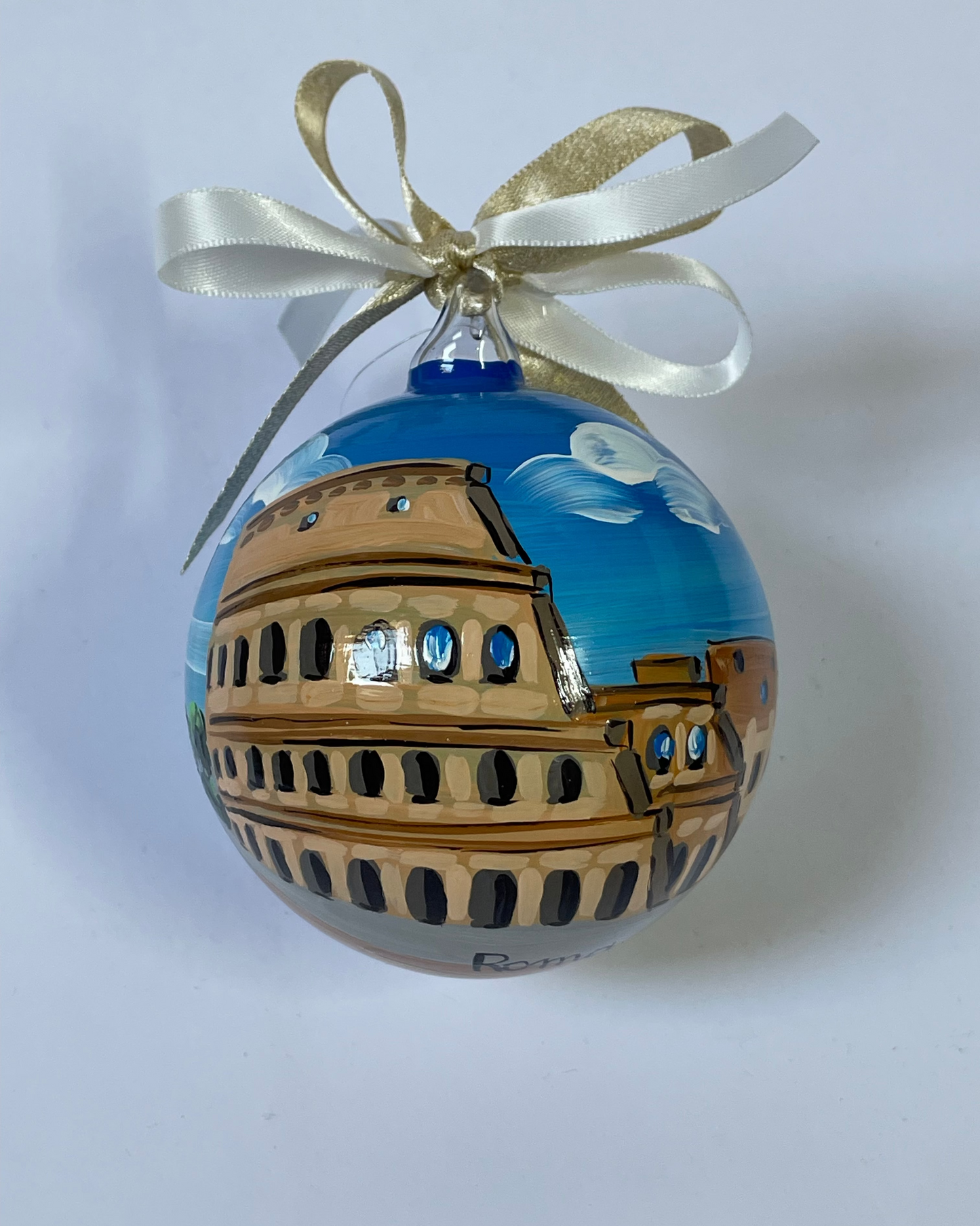 Roma, Colosseo – Ornamento in Vetro Dipinto a Mano | Souvenir Italia