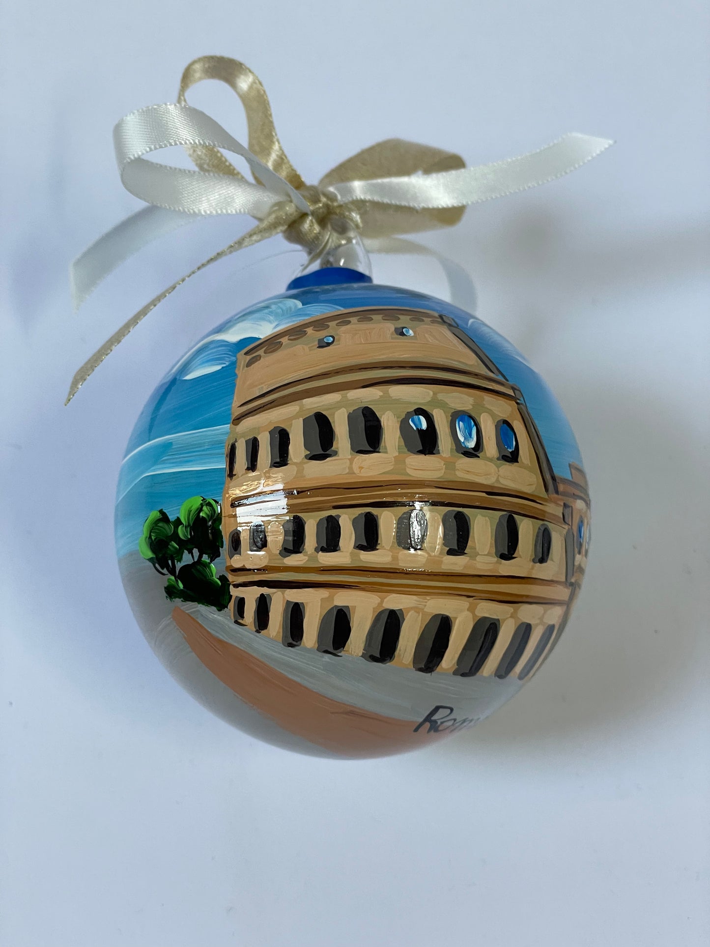 Roma, Colosseo – Ornamento in Vetro Dipinto a Mano | Souvenir Italia