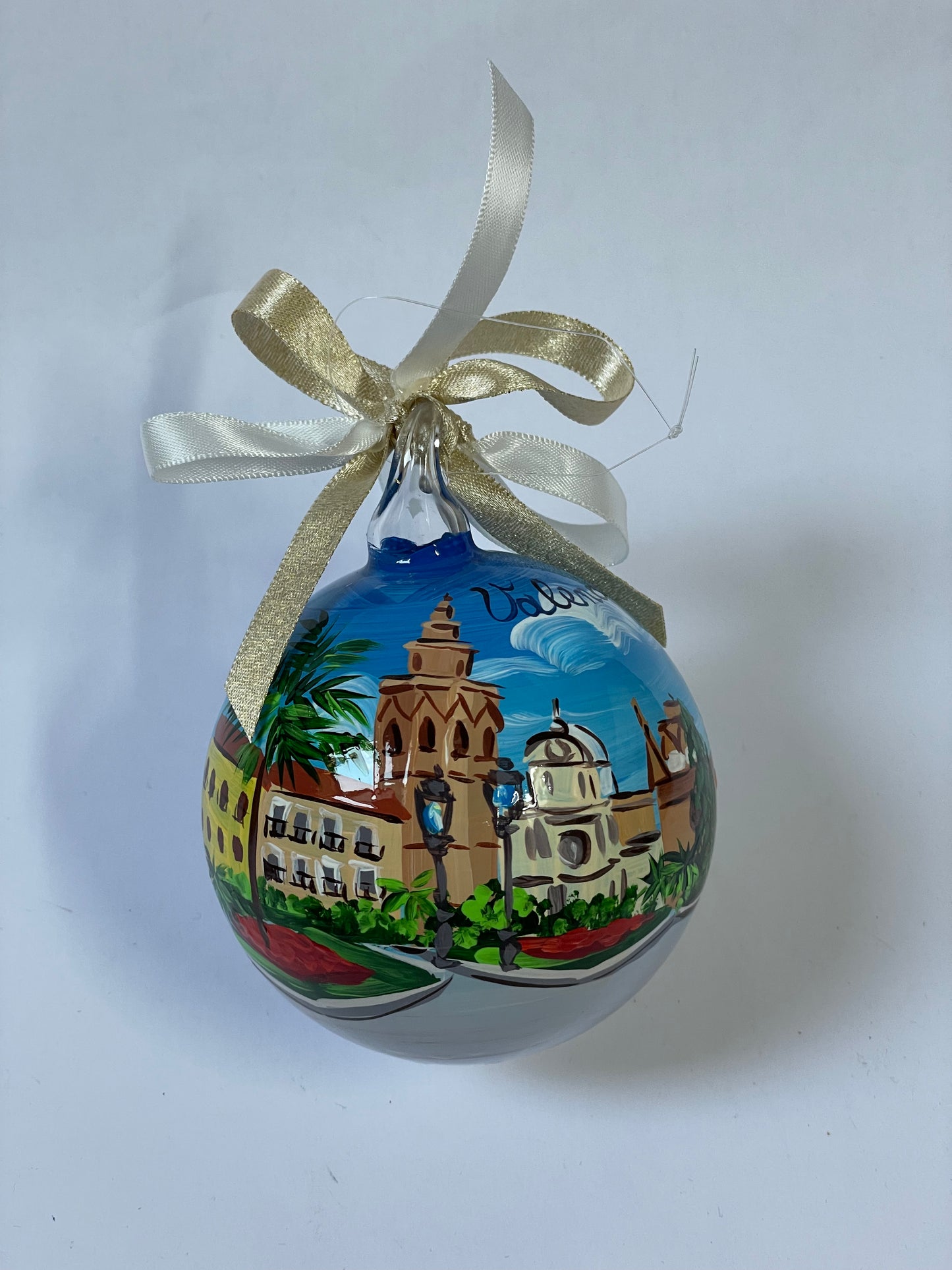 Valencia, Spagna – Ornamento in Vetro Dipinto a Mano | Souvenir