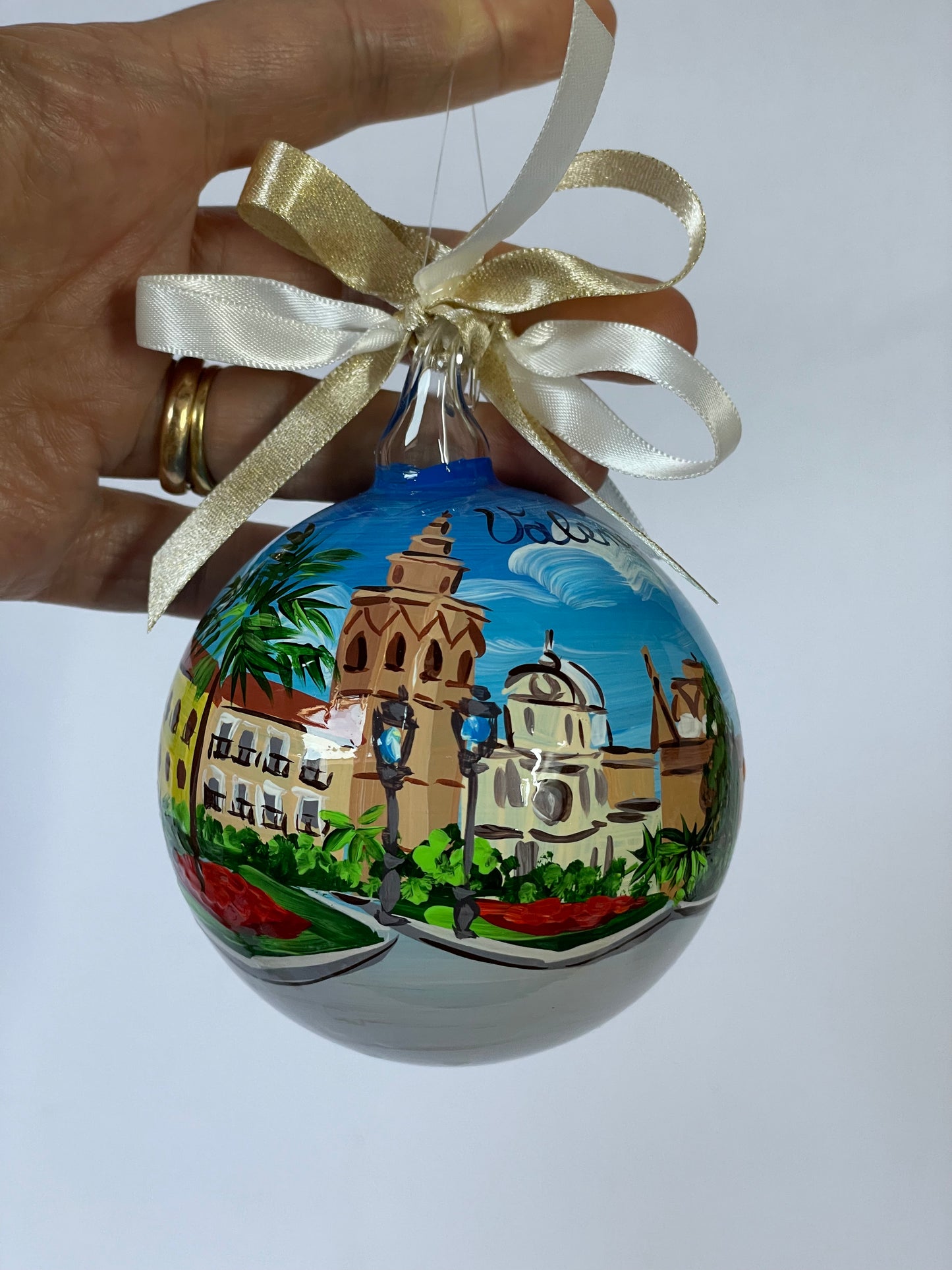 Valencia, Spagna – Ornamento in Vetro Dipinto a Mano | Souvenir
