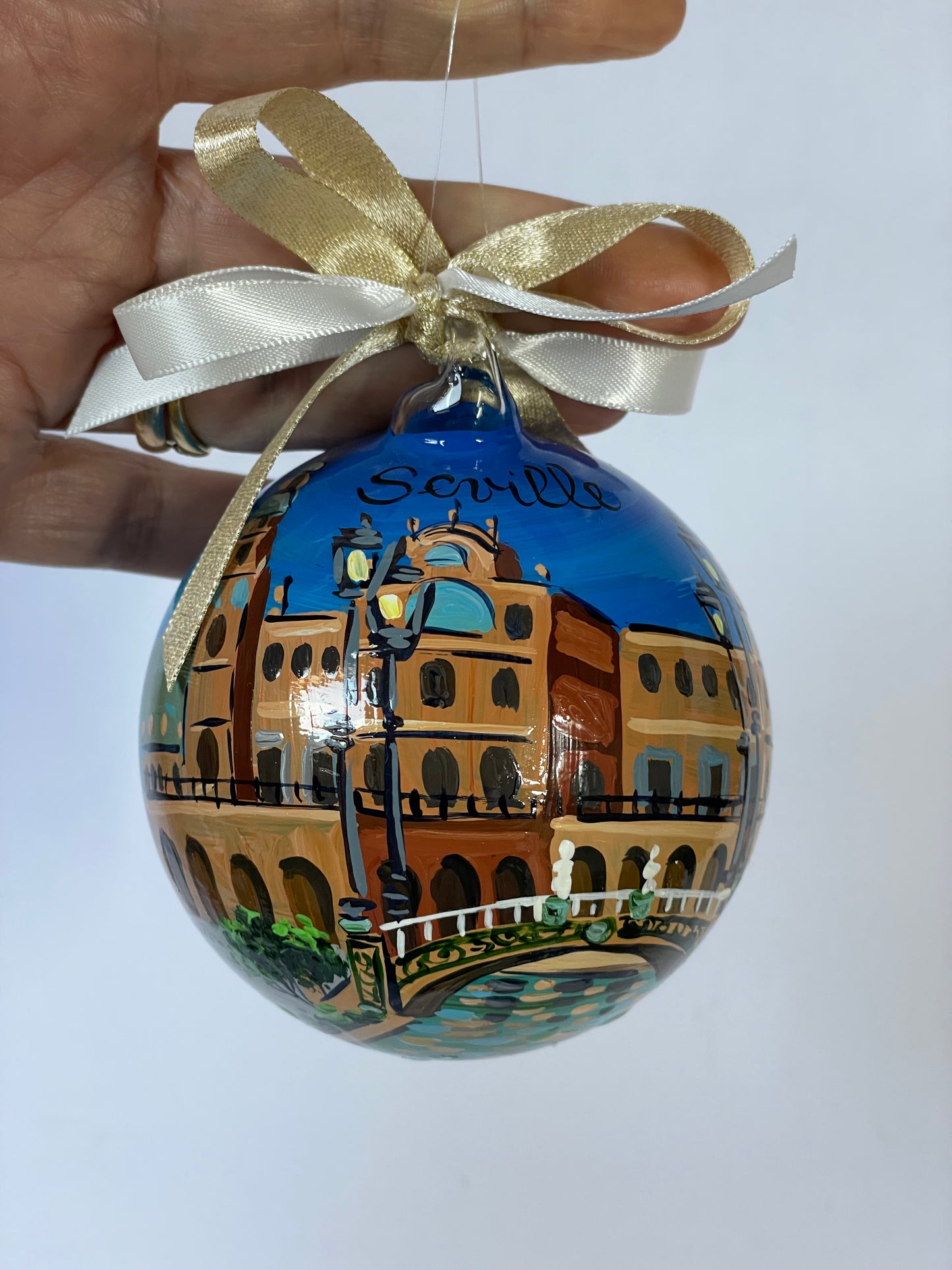 Siviglia, Andalusia – Ornamento in Vetro Dipinto a Mano | Souvenir Spagna