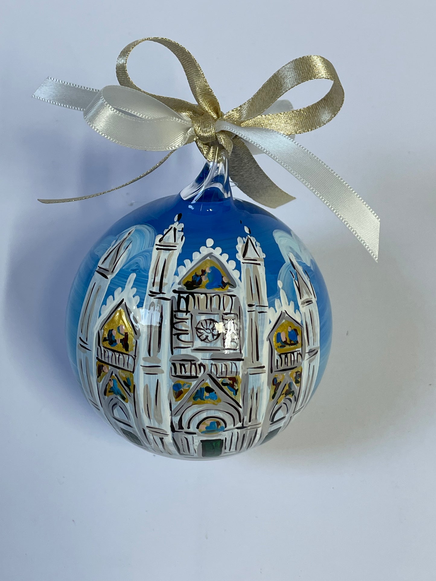 Orvieto e il Duomo – Ornamento in Vetro Dipinto a Mano | Souvenir Umbria