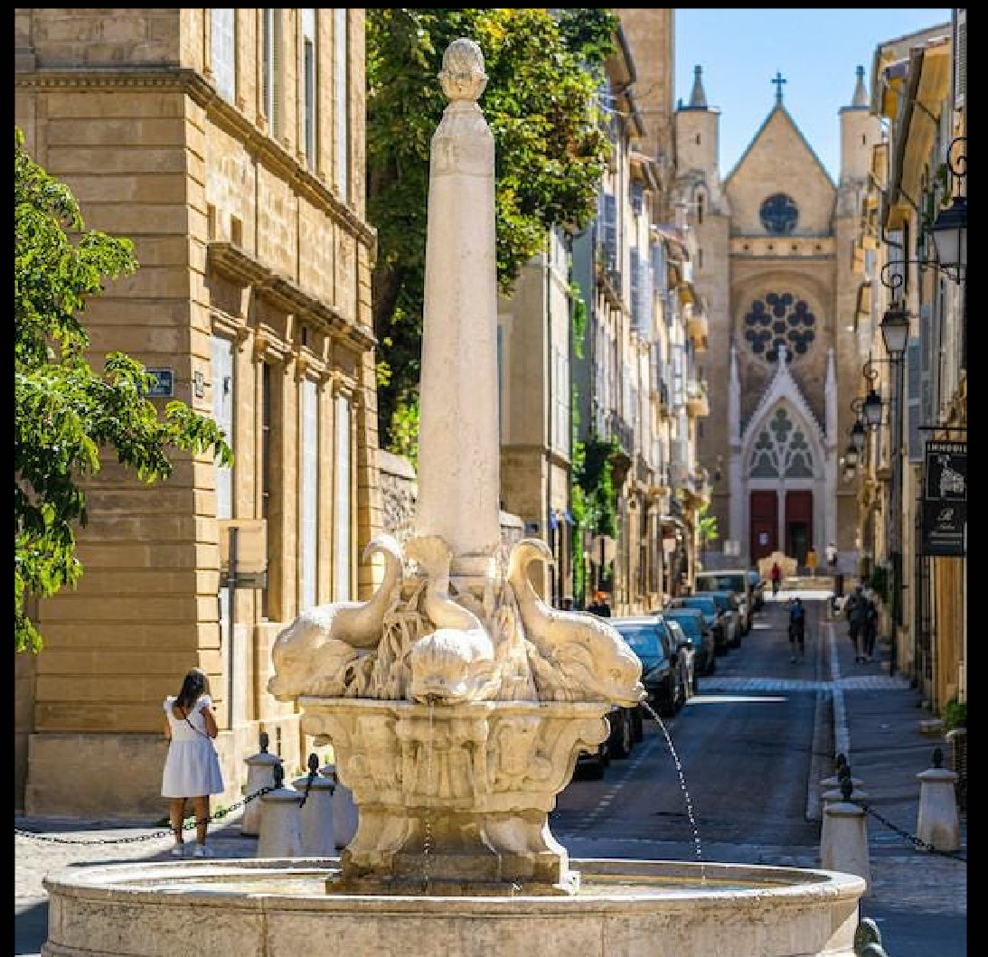 Aix-en-Provence, Provenza – Ornamento in Vetro Dipinto a Mano | Souvenir Francia