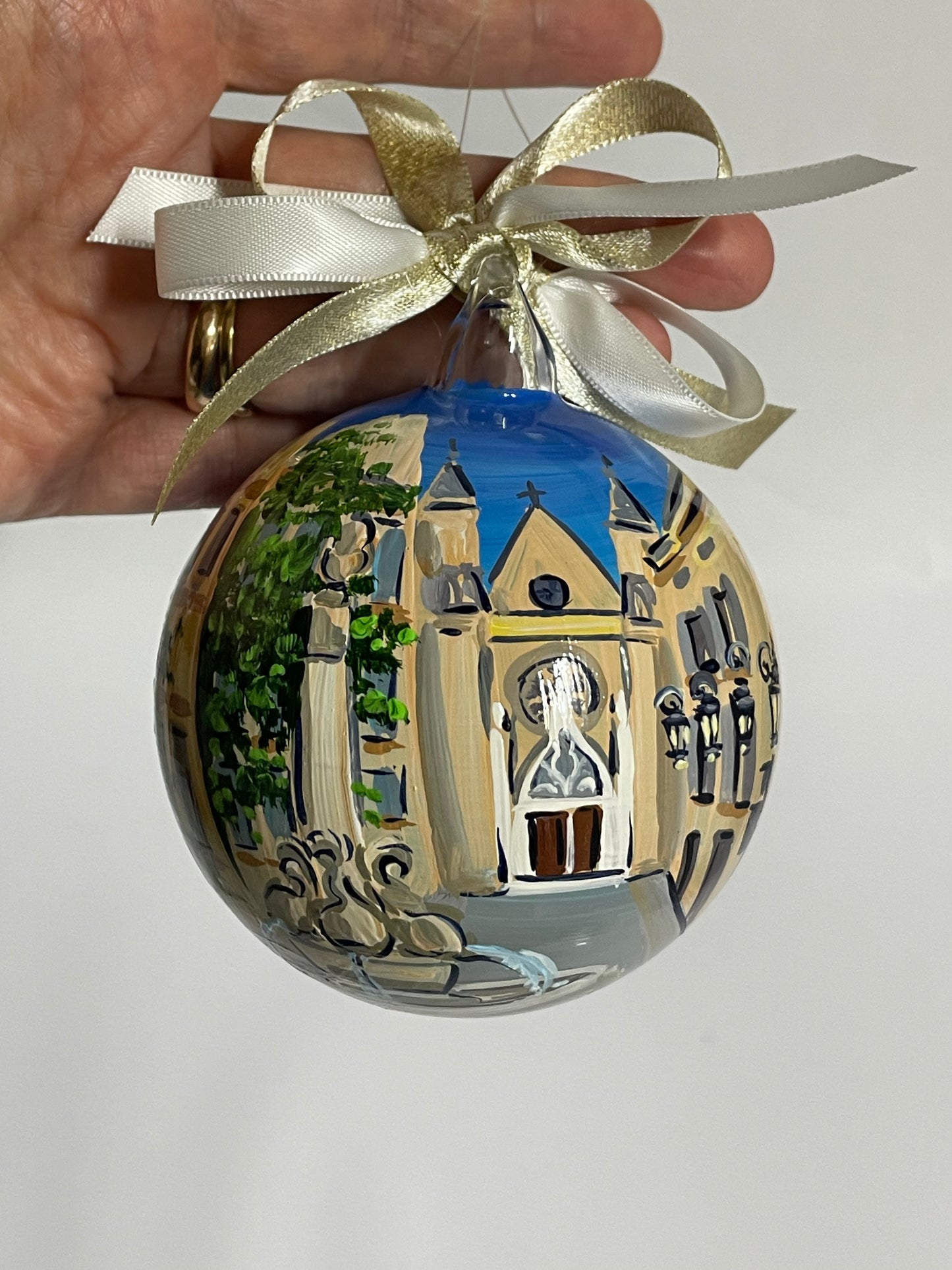 Aix-en-Provence, Provenza – Ornamento in Vetro Dipinto a Mano | Souvenir Francia