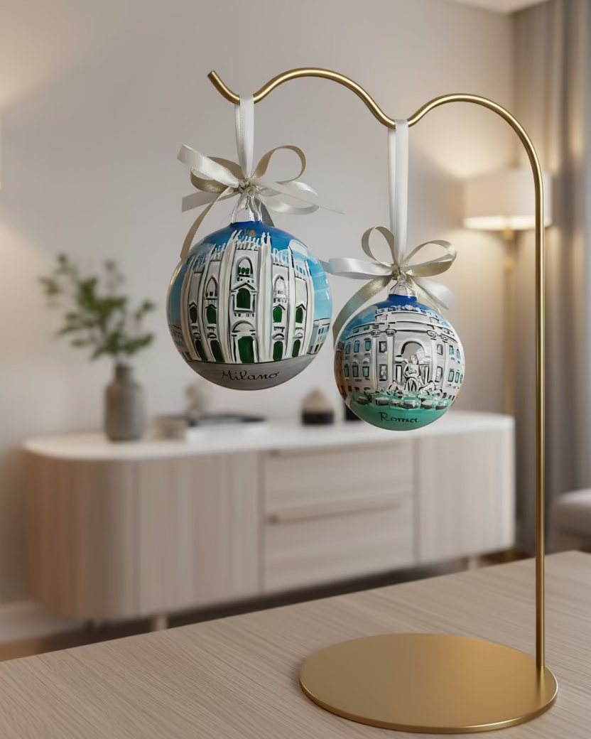 Milan, Duomo – Hand-Painted Glass Ornament | Lombardy Souvenir