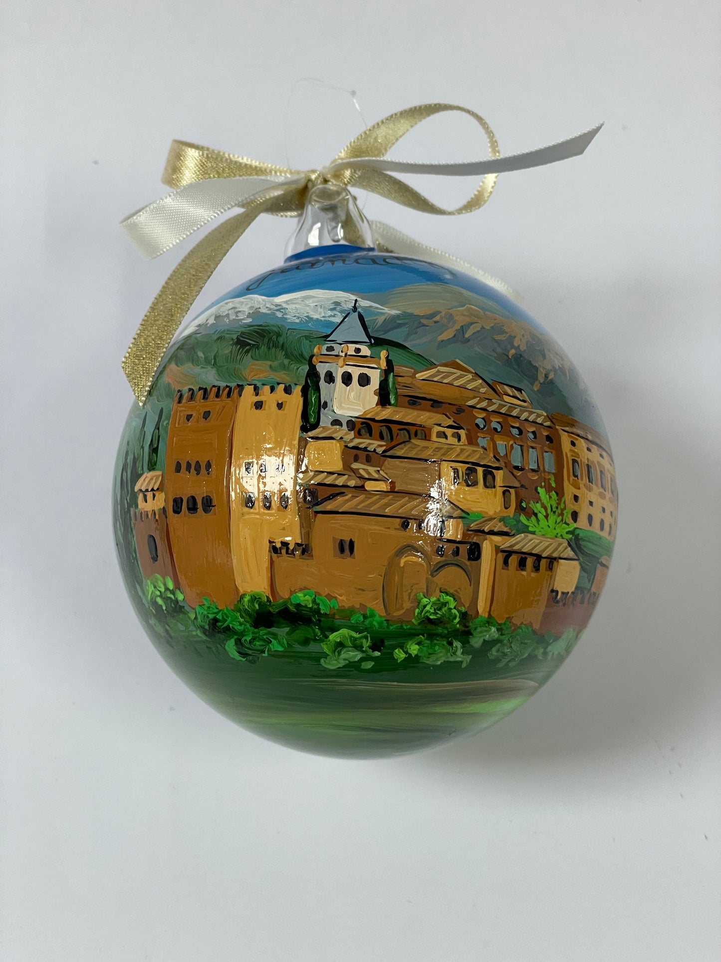 Granada, Alhambra – Ornamento in Vetro Dipinto a Mano | Souvenir Spagna