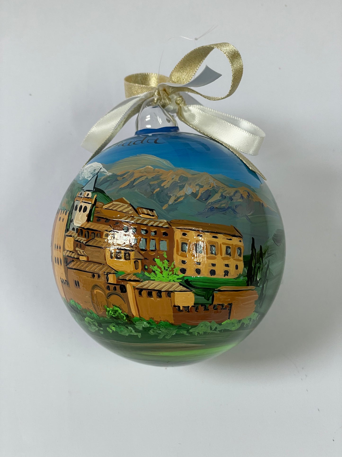 Granada, Alhambra – Ornamento in Vetro Dipinto a Mano | Souvenir Spagna