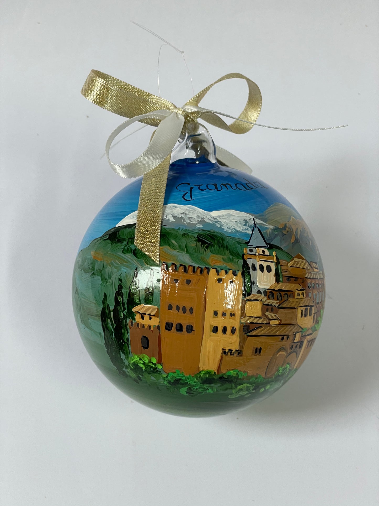 Granada, Alhambra – Ornamento in Vetro Dipinto a Mano | Souvenir Spagna