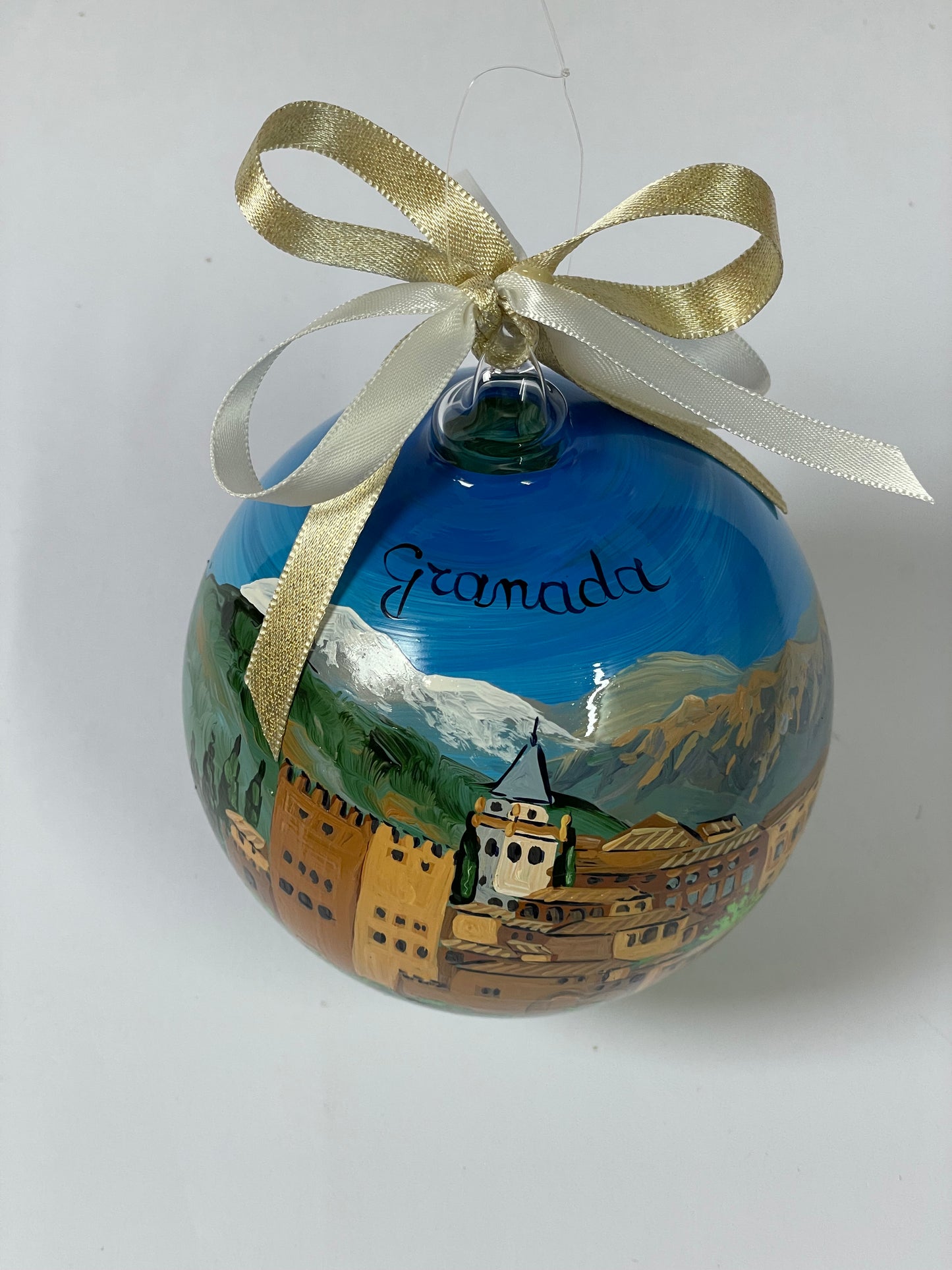 Granada, Alhambra – Ornamento in Vetro Dipinto a Mano | Souvenir Spagna