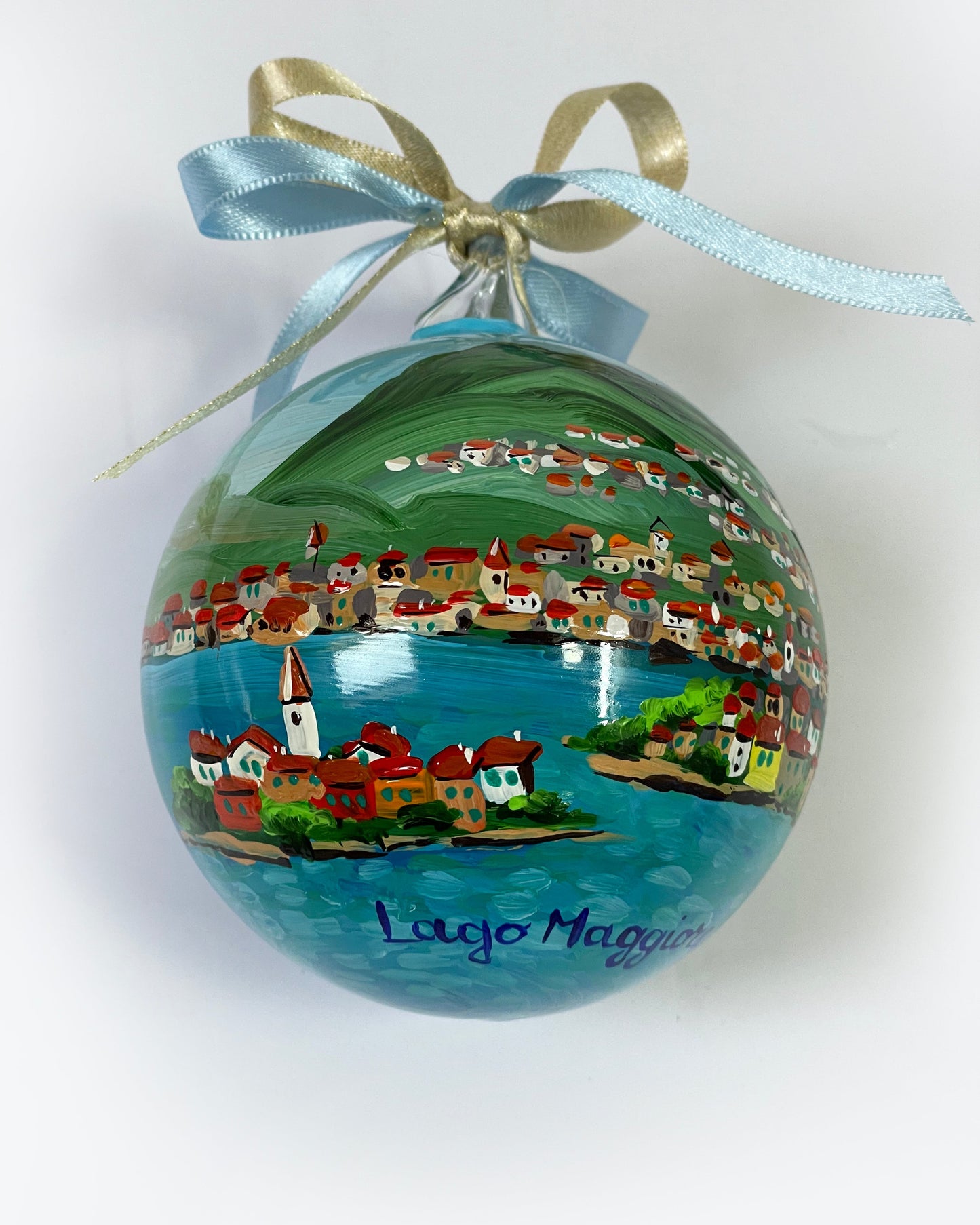 Ornamento del Lago Maggiore dipinto a mano in Italia