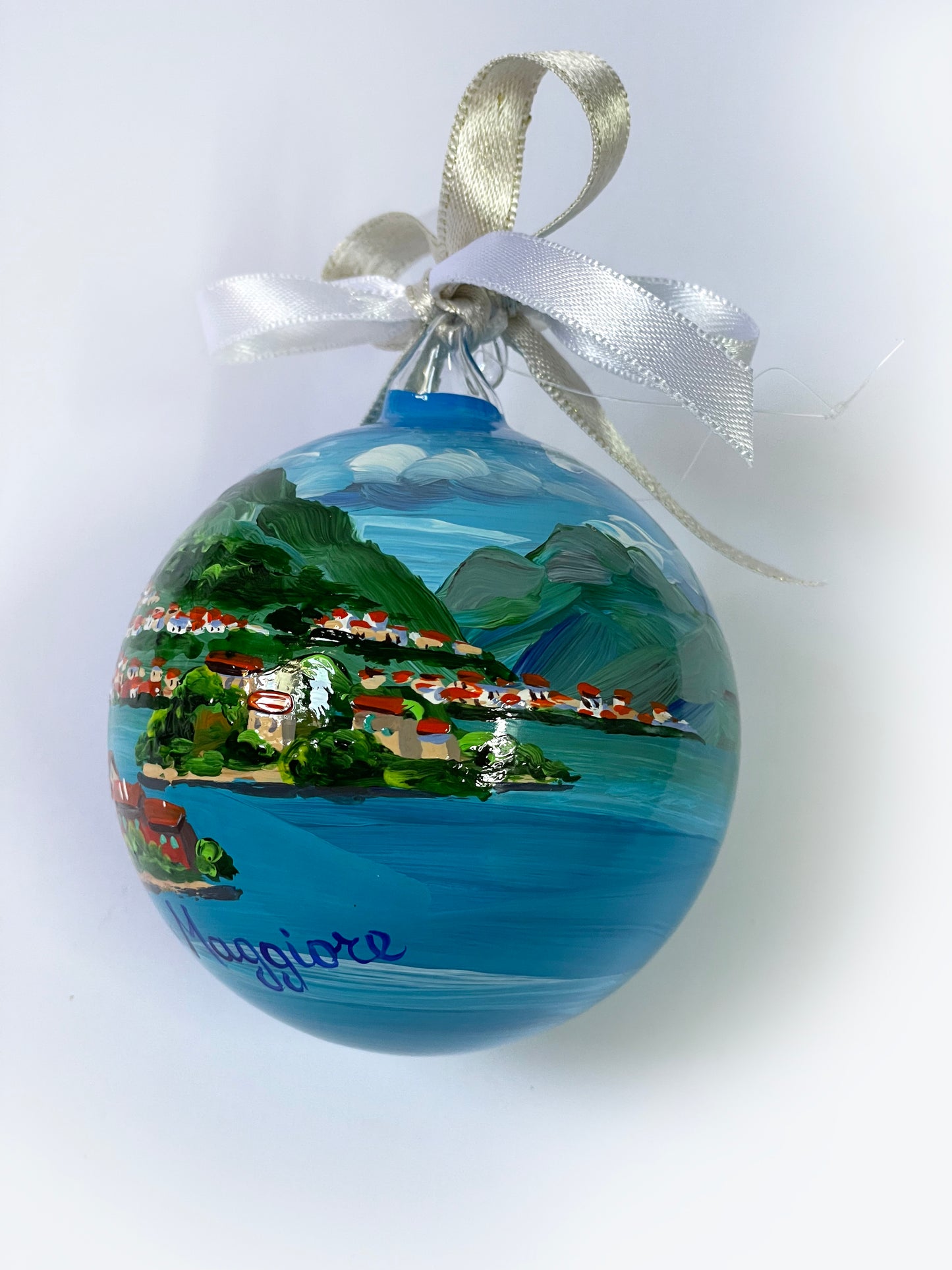 Ornamento del Lago Maggiore dipinto a mano in Italia