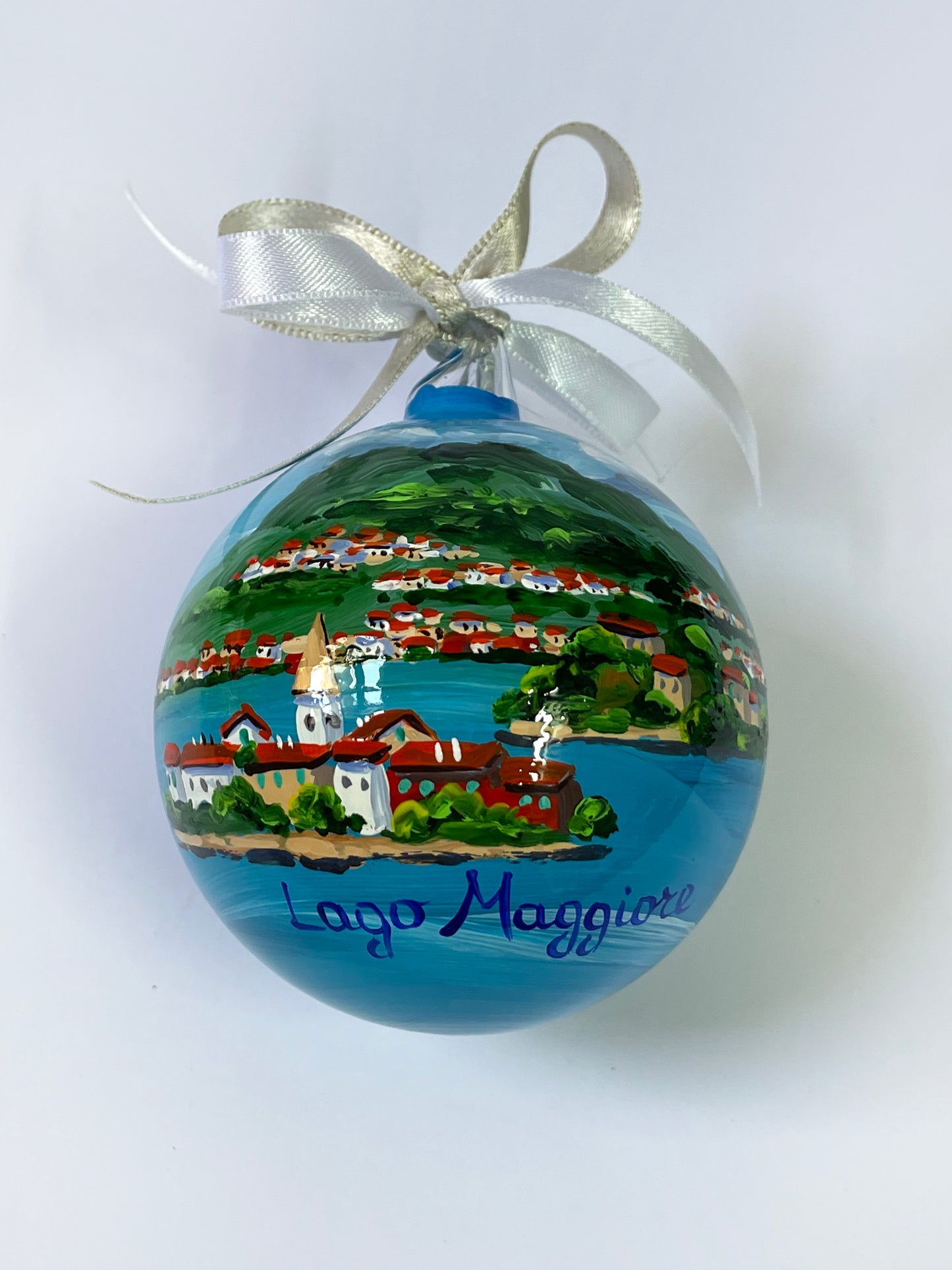 Ornamento del Lago Maggiore dipinto a mano in Italia