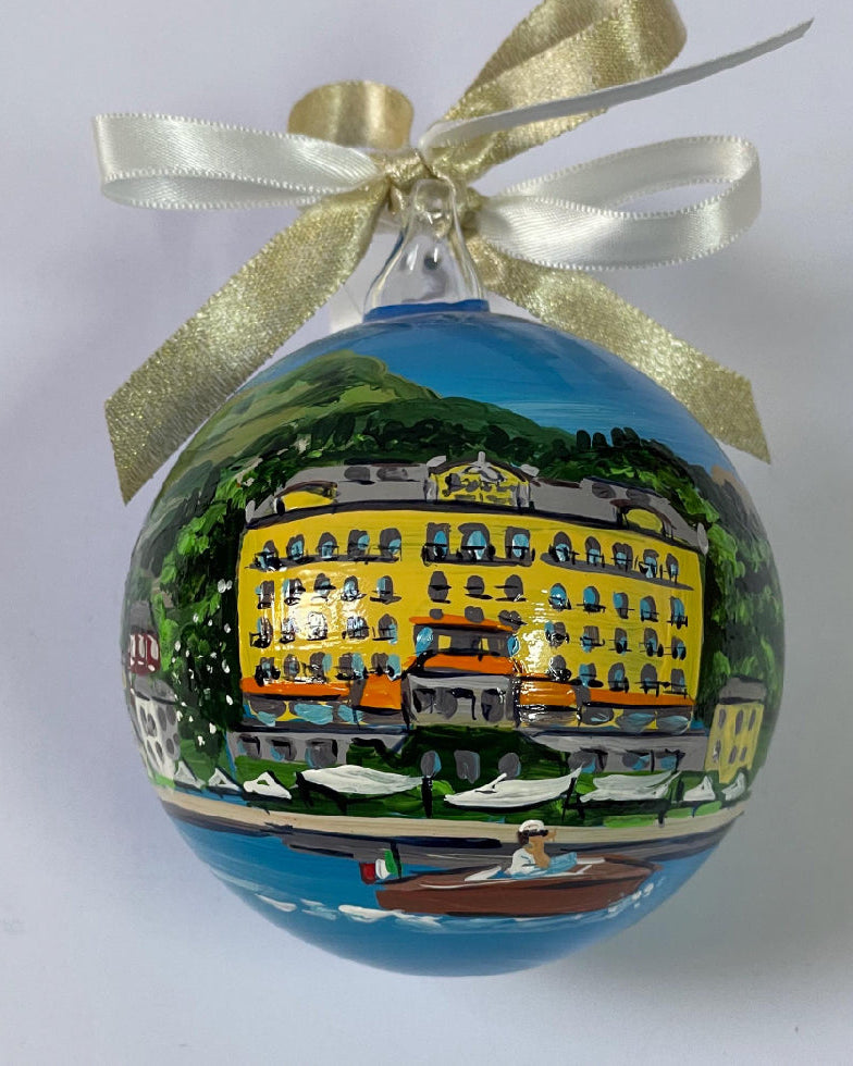 Lago di Como Hotel Tremezzo, ornamento personalizzato dipinto a mano