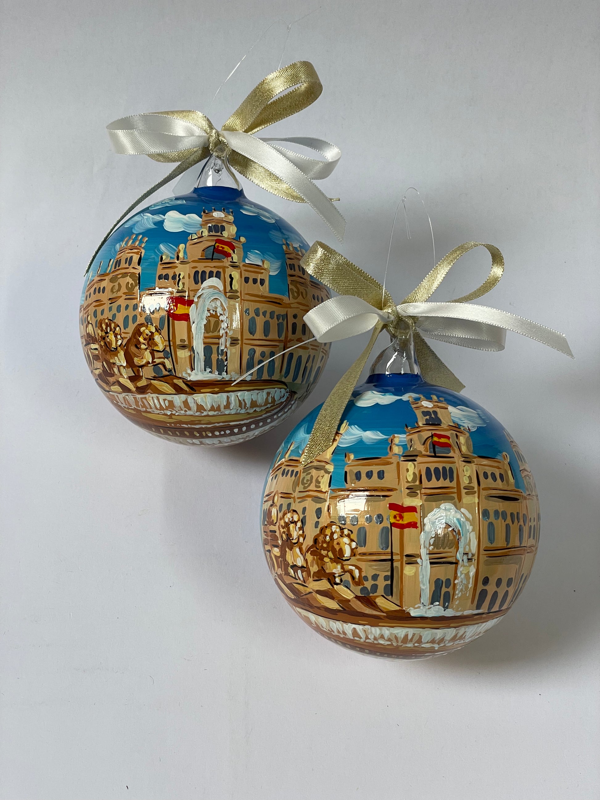 two Madrid ornaments