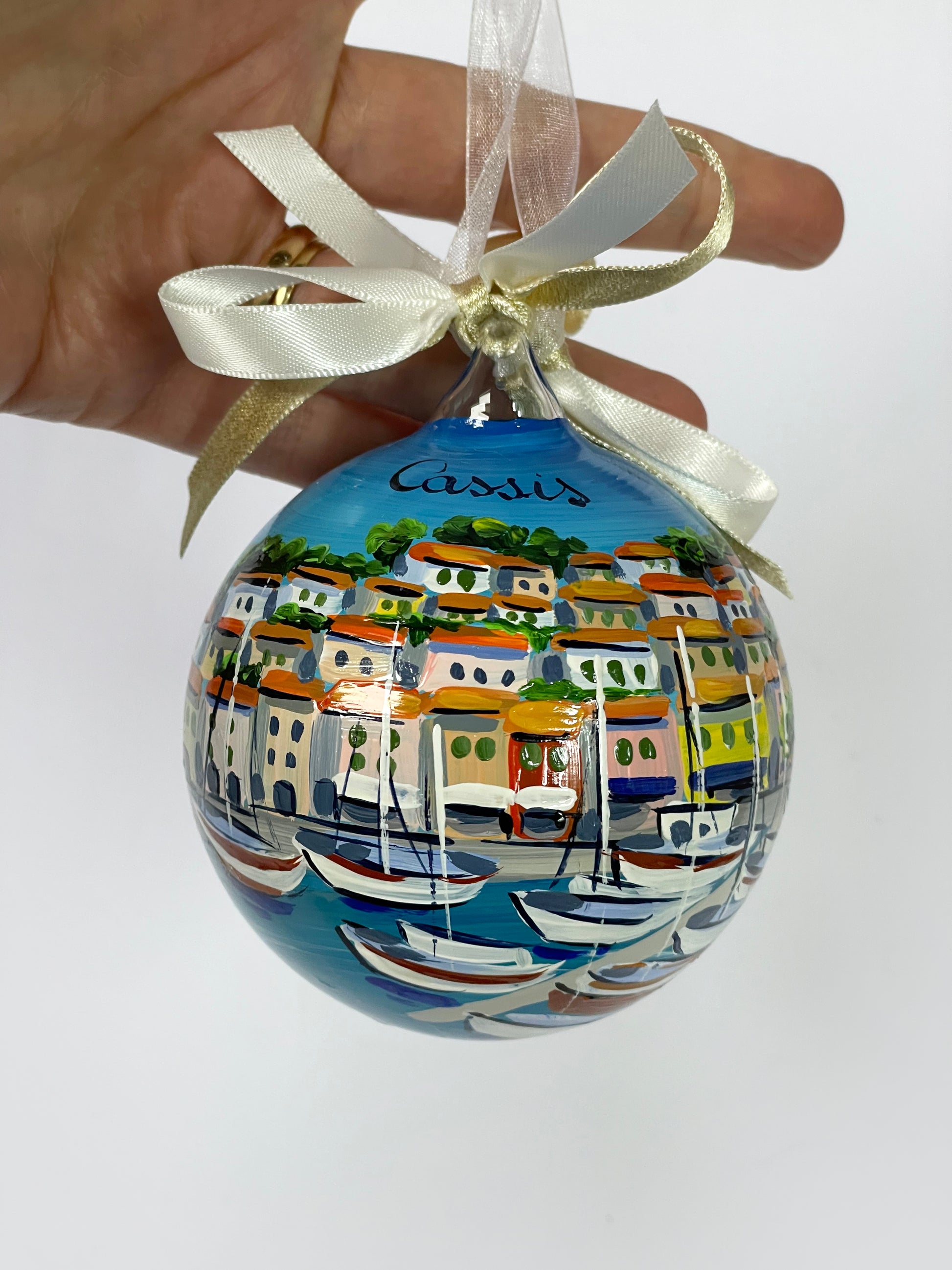 Hand painted ornament Cassis France