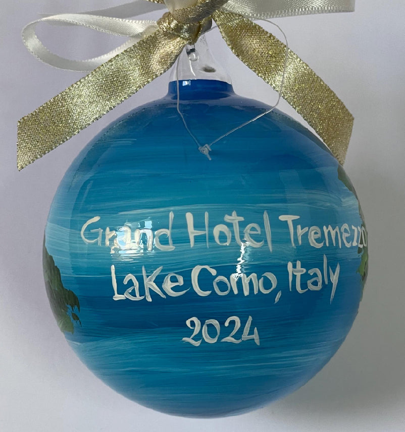 Lago di Como Hotel Tremezzo, ornamento personalizzato dipinto a mano, dettaglio